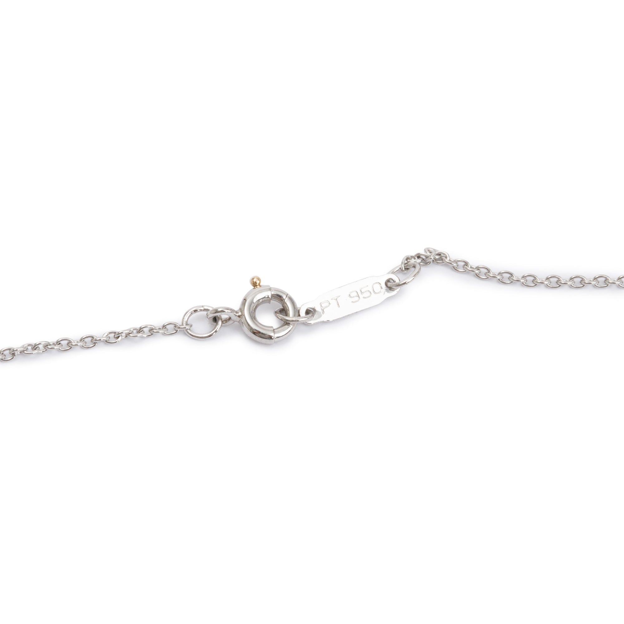 Tiffany & Co. Platinum Diamond X Pendant Necklace w/ Box