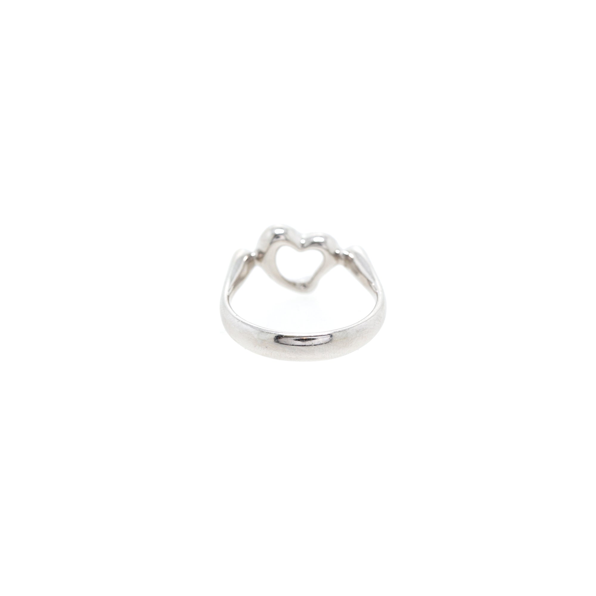 Tiffany & Co. Platinum Elsa Peretti Open Heart Diamond Ring