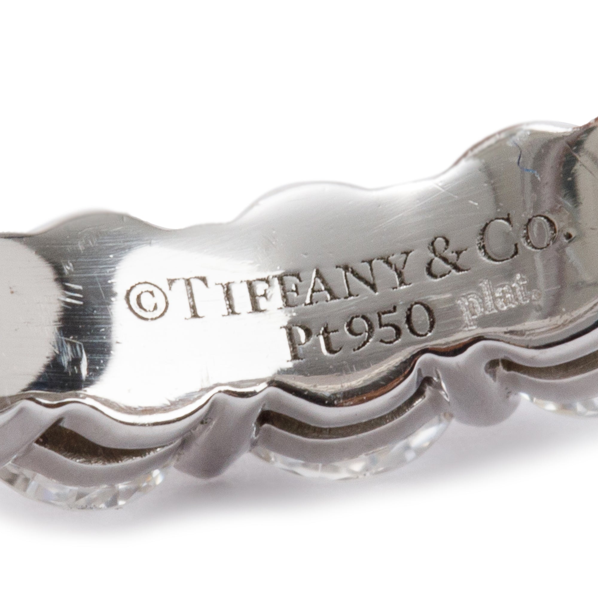 Tiffany & Co. Platinum Embrace Diamond Eternity Band Ring, Size 6 w/ Box & Papers