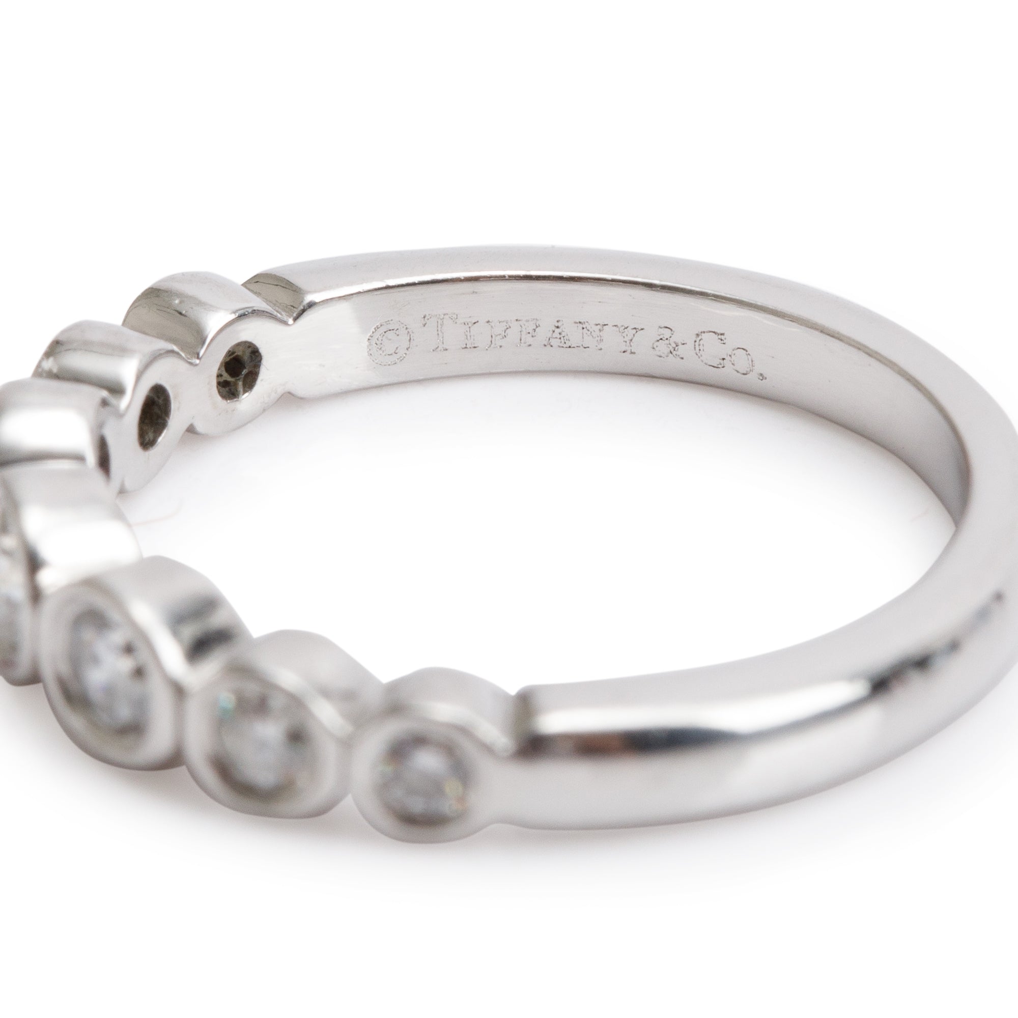 Tiffany & Co. Platinum Graduated Diamond Jazz Ring, Size 5