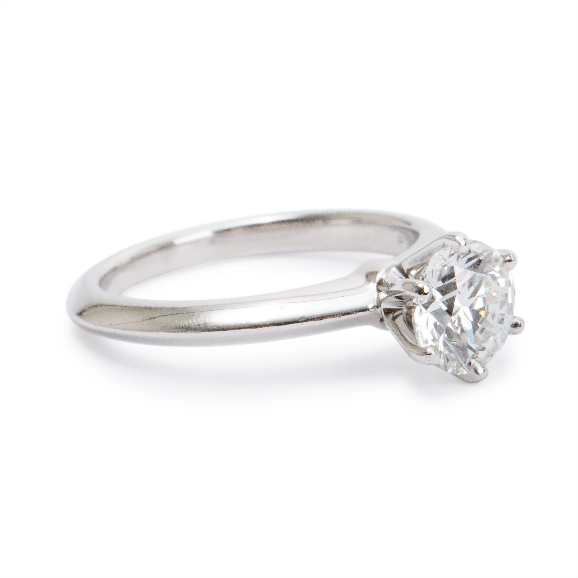 Tiffany & Co. Platinum Solitaire 0.91 ct. Diamond Engagement Ring