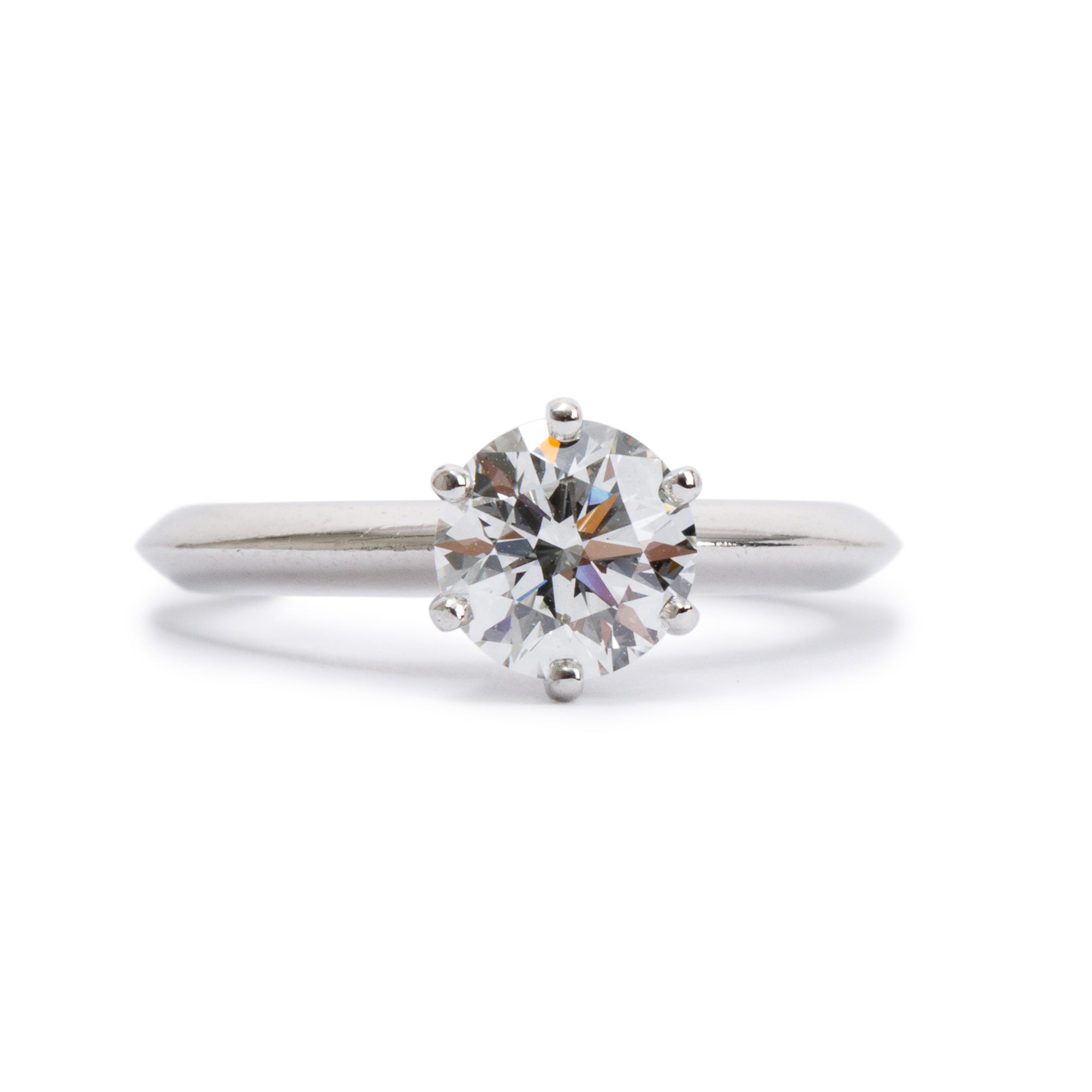Tiffany & Co. Platinum Solitaire 0.91 ct. Diamond Engagement Ring