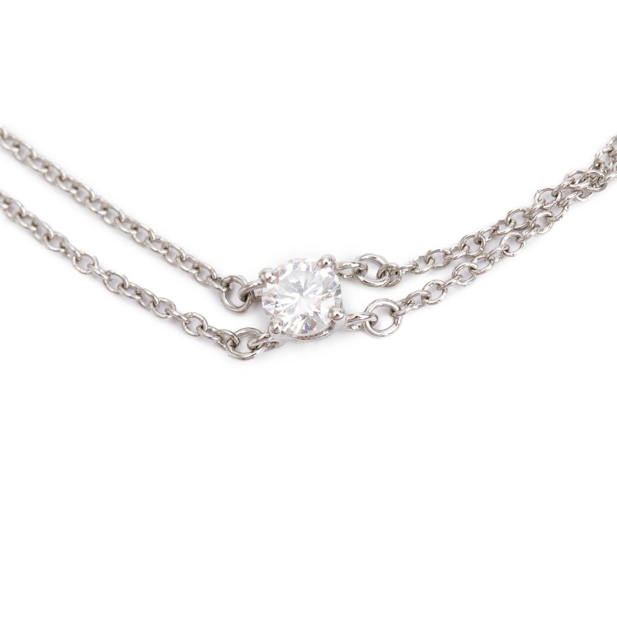 Tiffany & Co. Platinum Solitaire Diamond Bracelet w/ Box