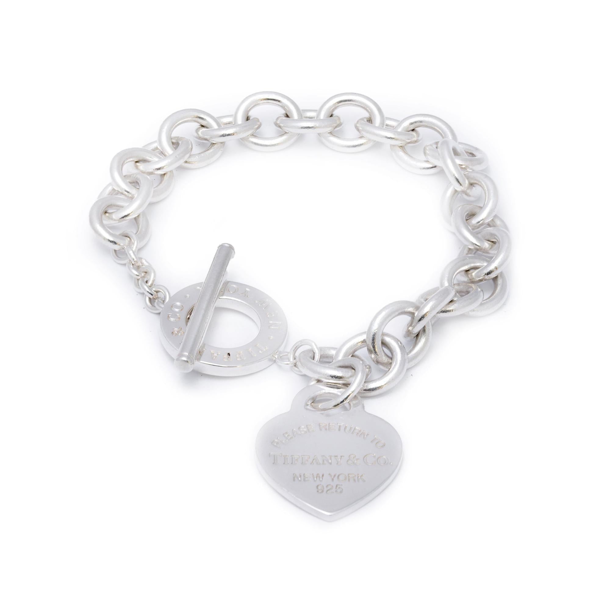 Tiffany & Co. Return to Tiffany Heart Tag Charm Bracelet with Toggle Clasp