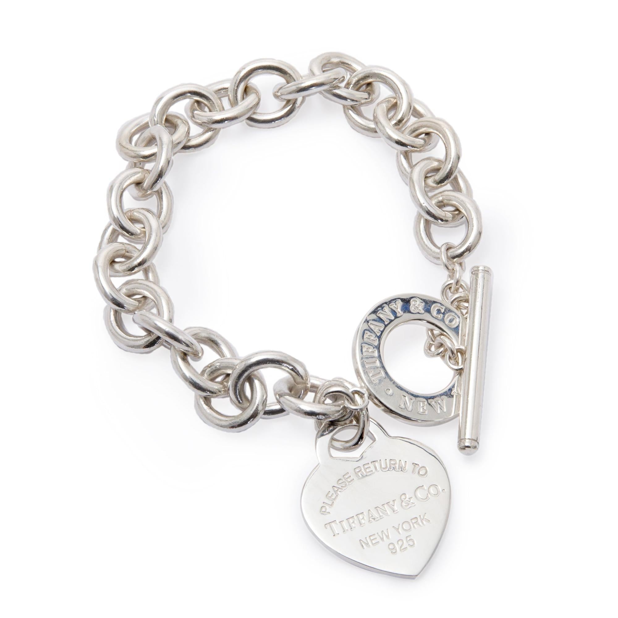 Tiffany & Co. Return to Tiffany Heart Tag Charm Bracelet with Toggle Clasp