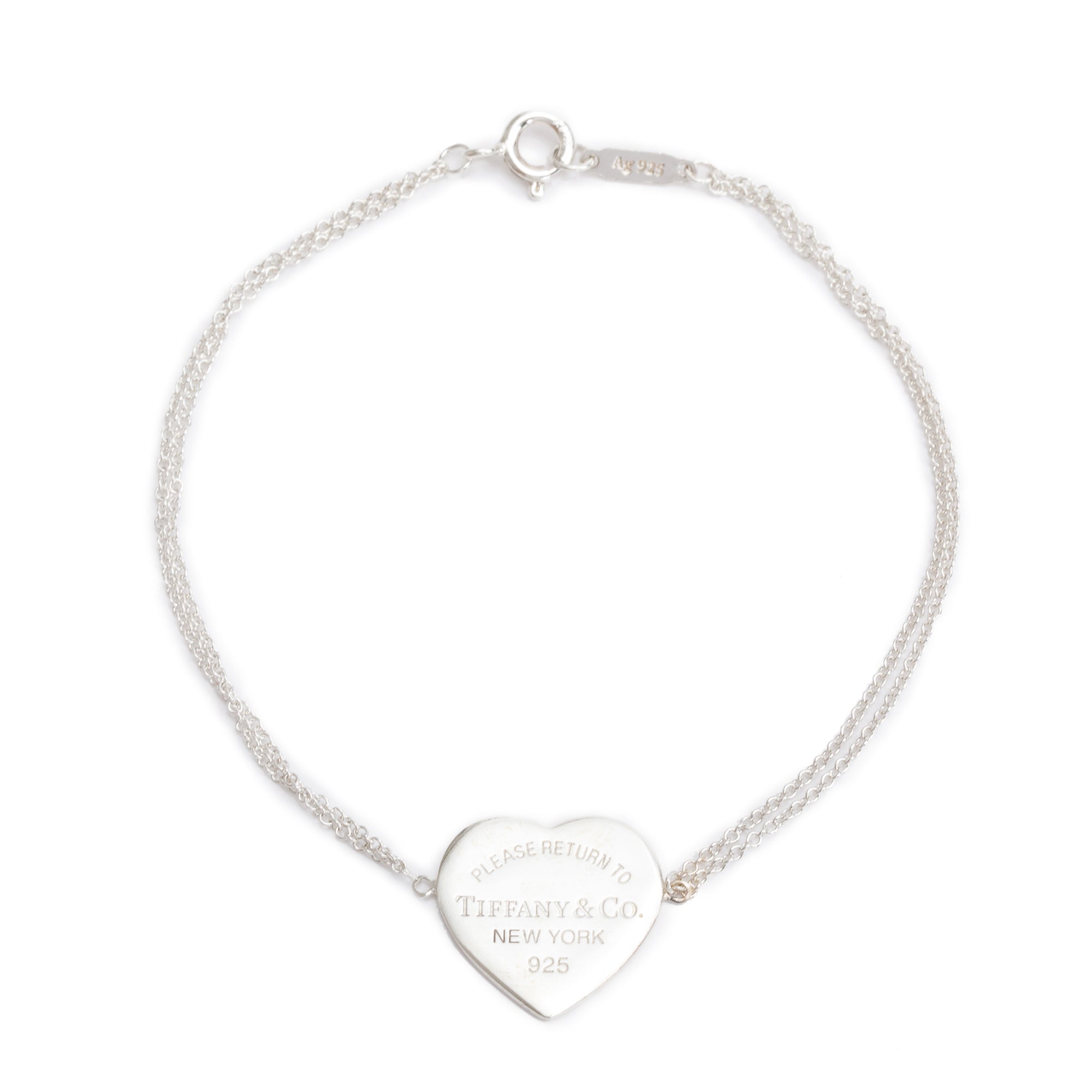 Tiffany & Co. Return to Tiffany Heart Tag Double Chain Bracelet