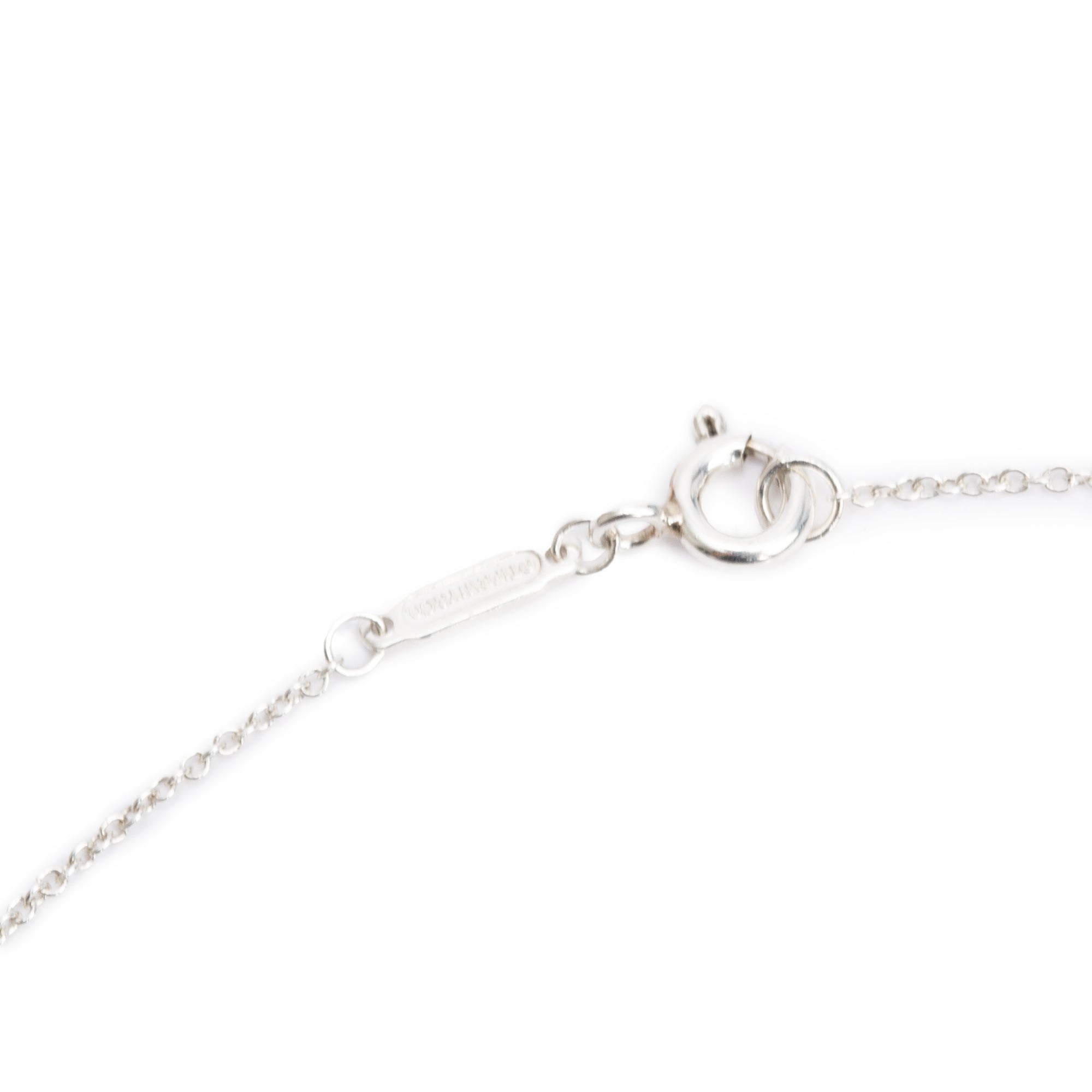 Tiffany & Co. Return to Tiffany Mini Double Heart Tag Pendant Necklace with Red Enamel