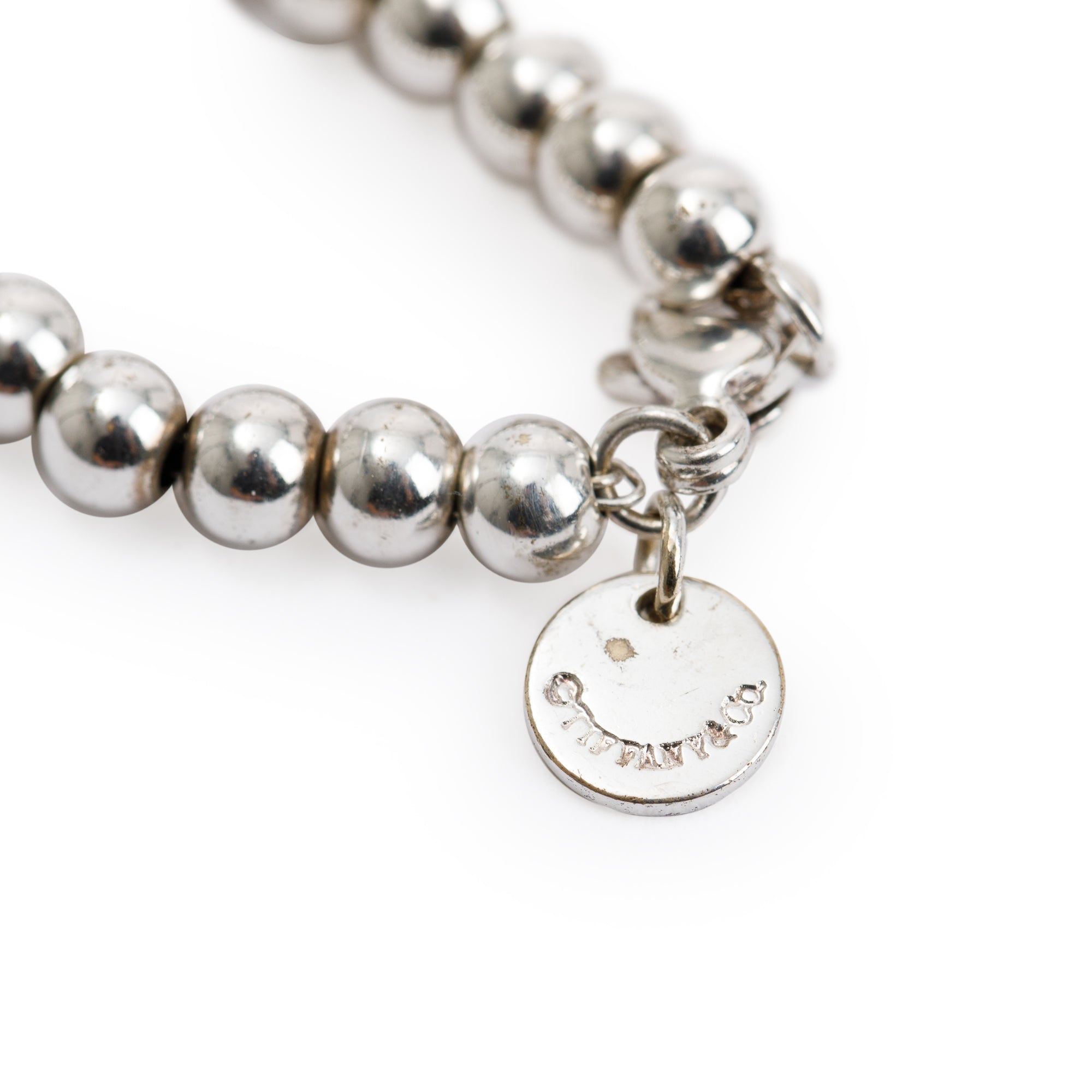 Tiffany & Co. Return to Tiffany Mini Heart Tag Bead Bracelet with Blue Enamel