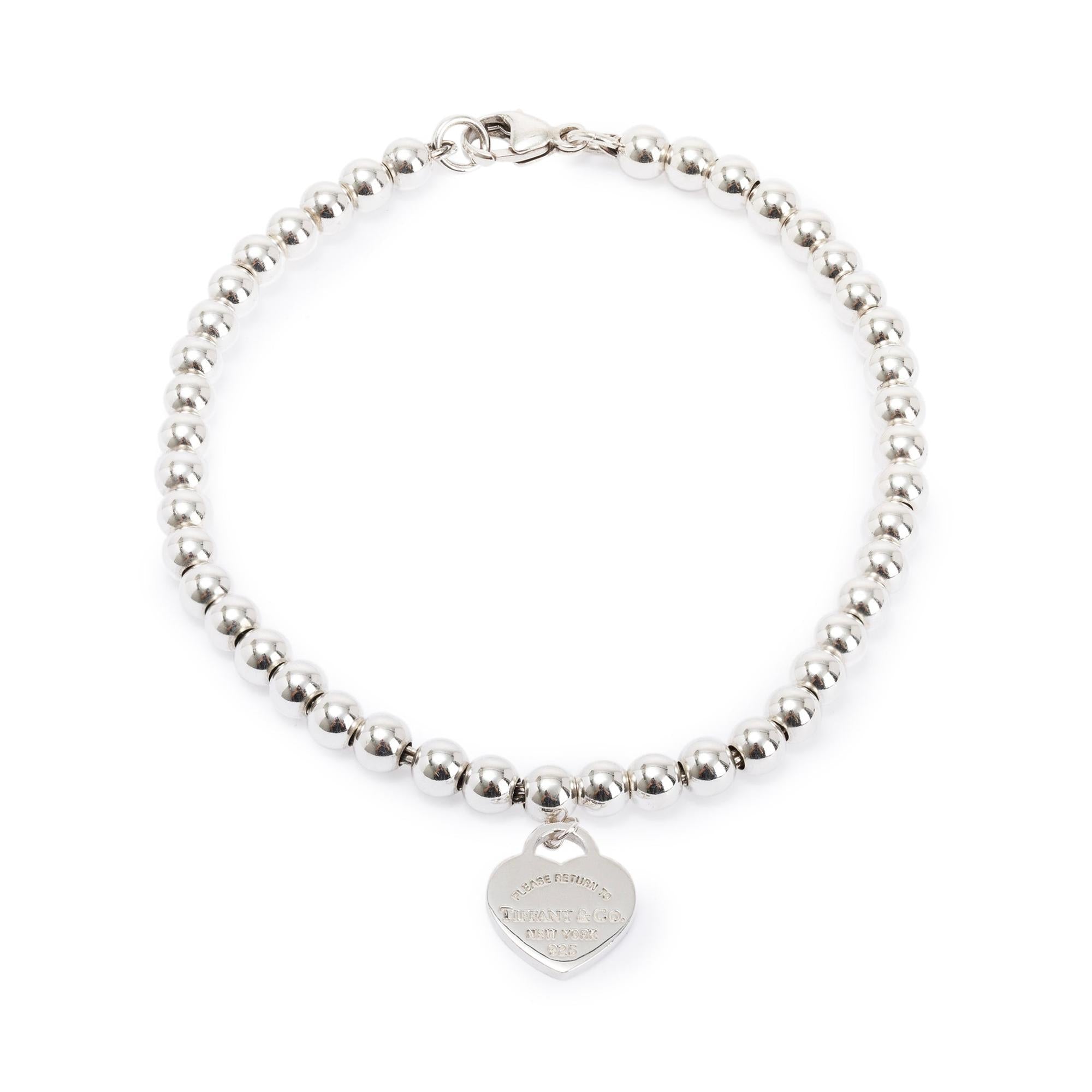 Tiffany & Co. Return to Tiffany Mini Heart Tag Bead Bracelet