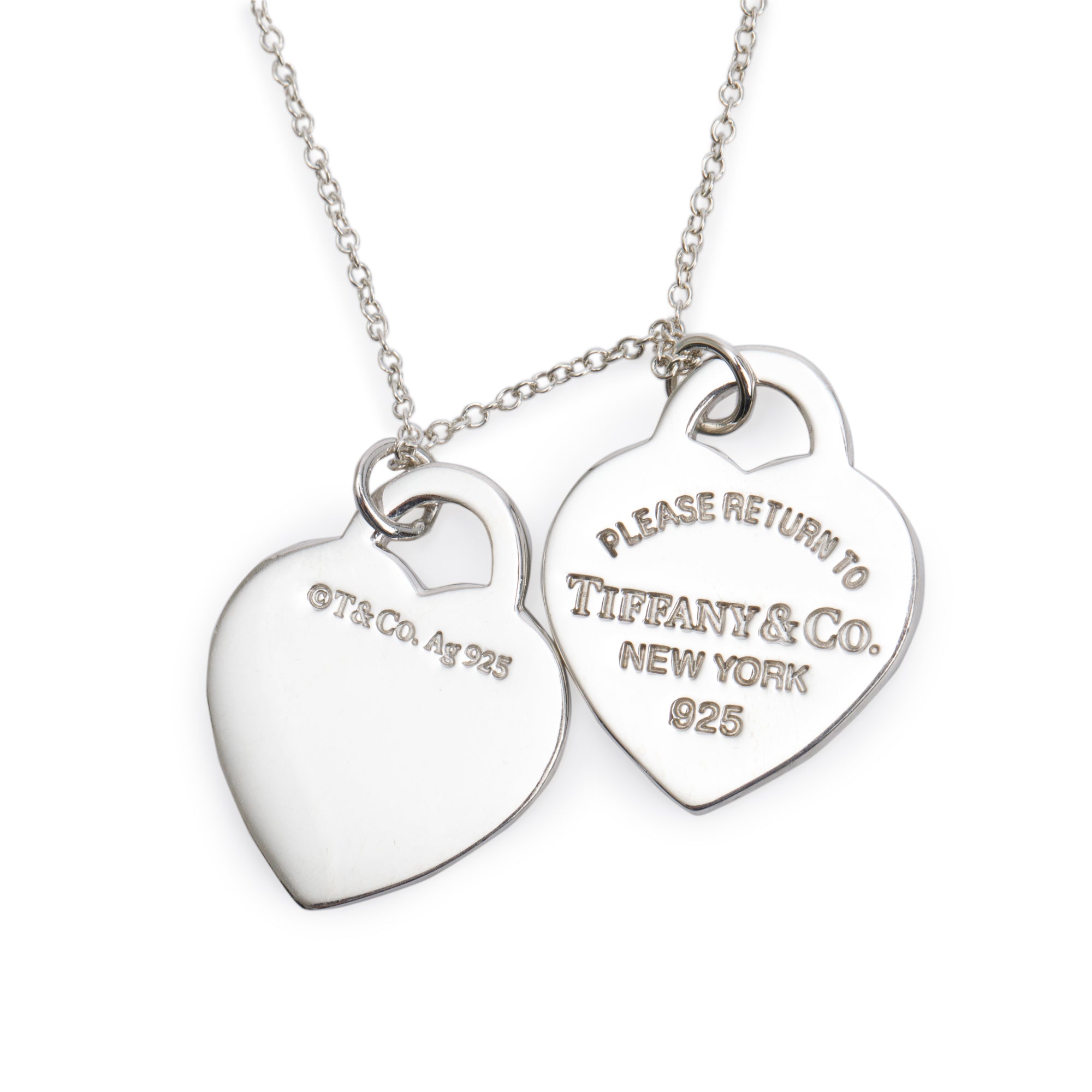希少✨Karl's Secrets / Tiffany Cooper パリ購入品 Tiffany & Co. Return to Tiffany Small Double Heart Tag Pendant