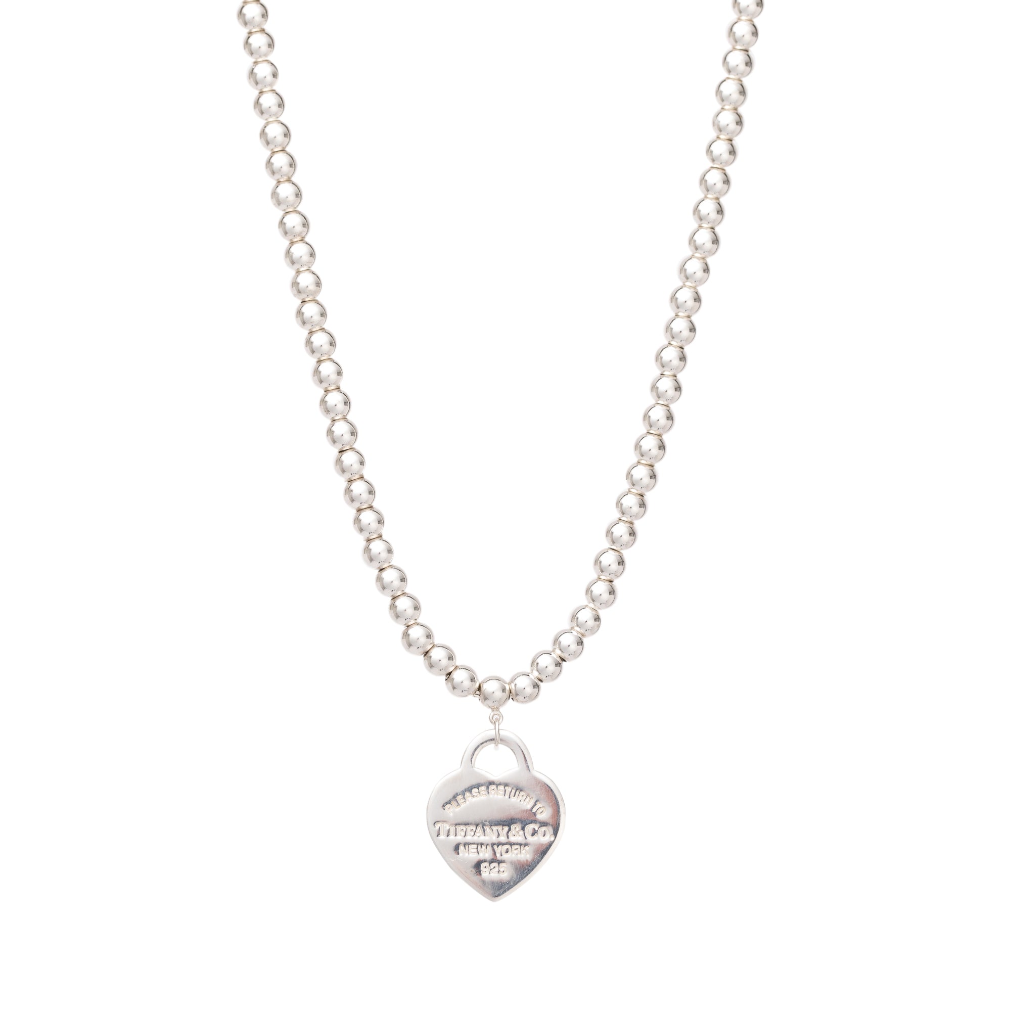 Tiffany & Co. Return to Tiffany Small Heart Tag Bead Necklace