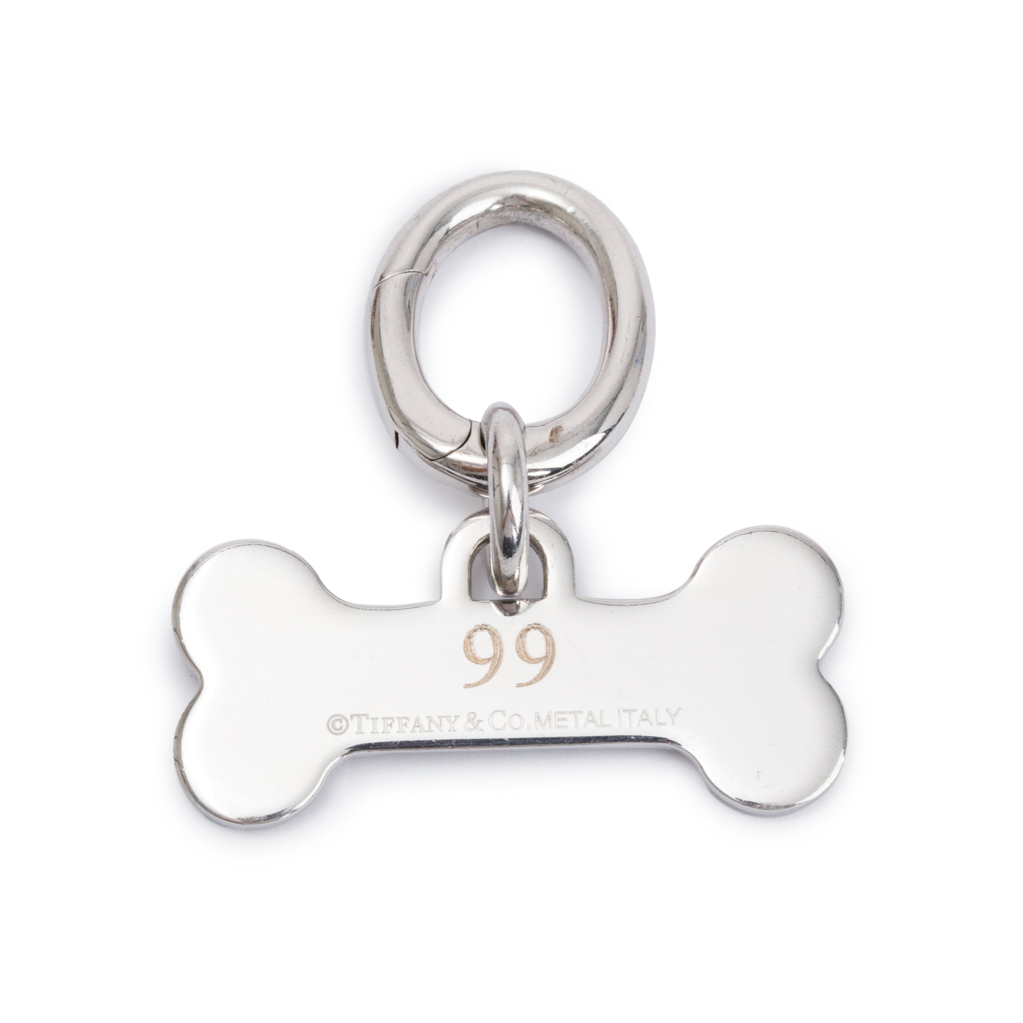 Tiffany & Co. Silver-Tone Metal Dog Bone Key Ring
