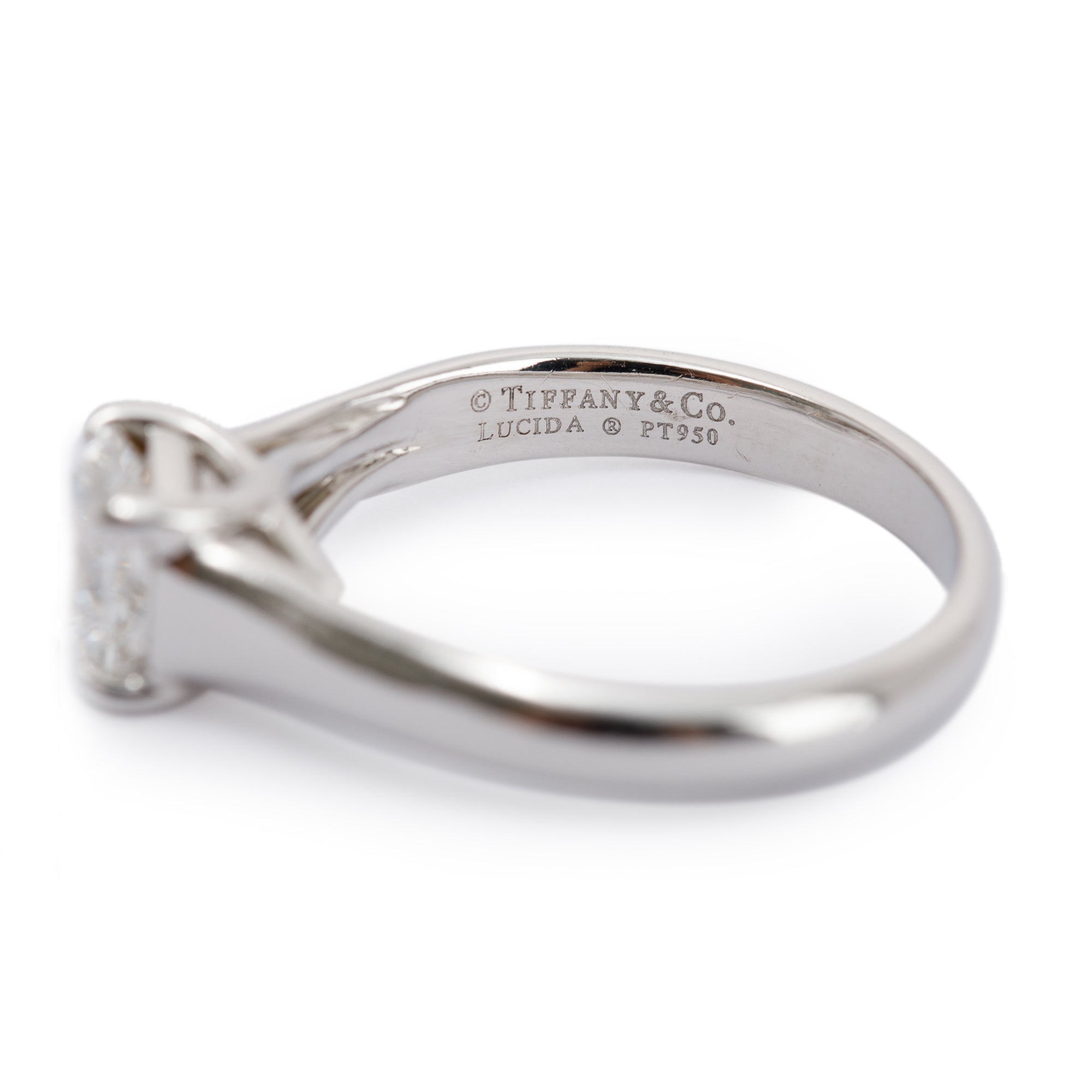 Tiffany & Co. Solitaire 0.93 ct. Lucida Diamond Engagement Ring w/ Box & Papers