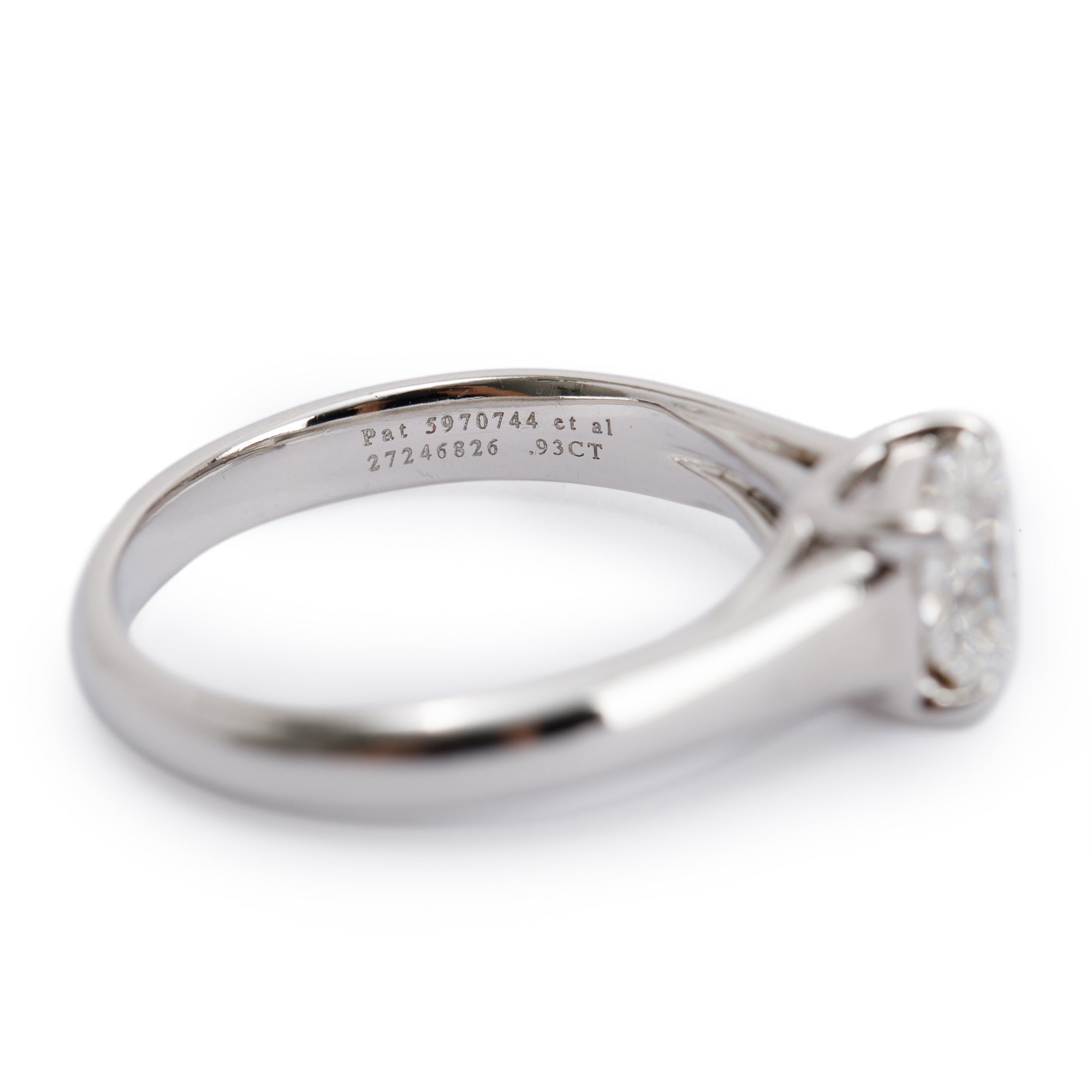 Tiffany & Co. Solitaire 0.93 ct. Lucida Diamond Engagement Ring w/ Box & Papers