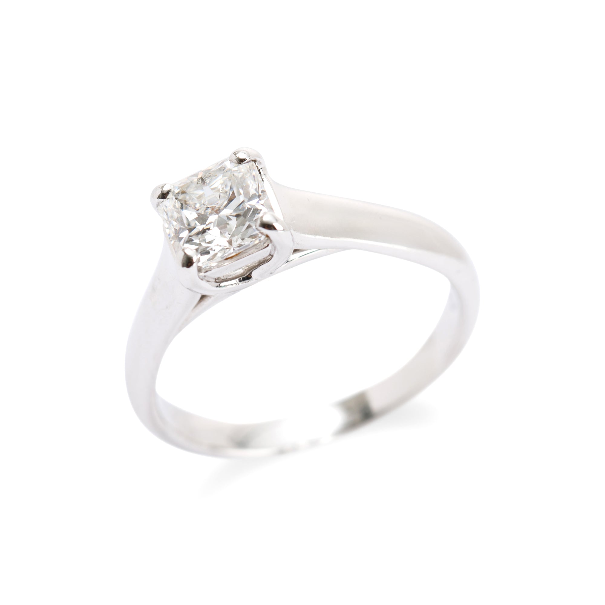 Tiffany & Co. Solitaire 0.93 ct. Lucida Diamond Engagement Ring w/ Box & Papers