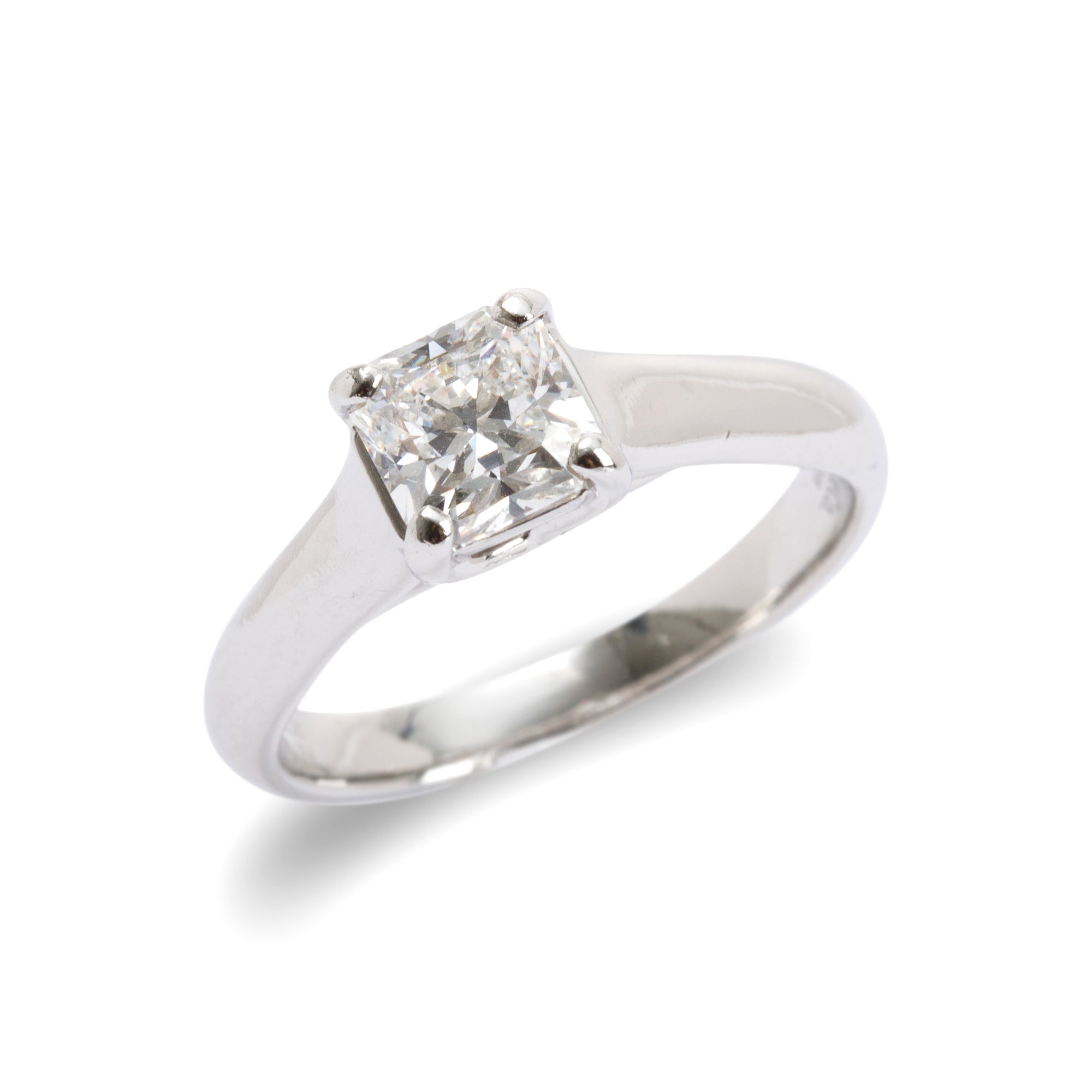 Tiffany & Co. Solitaire 0.93 ct. Lucida Diamond Engagement Ring w/ Box & Papers