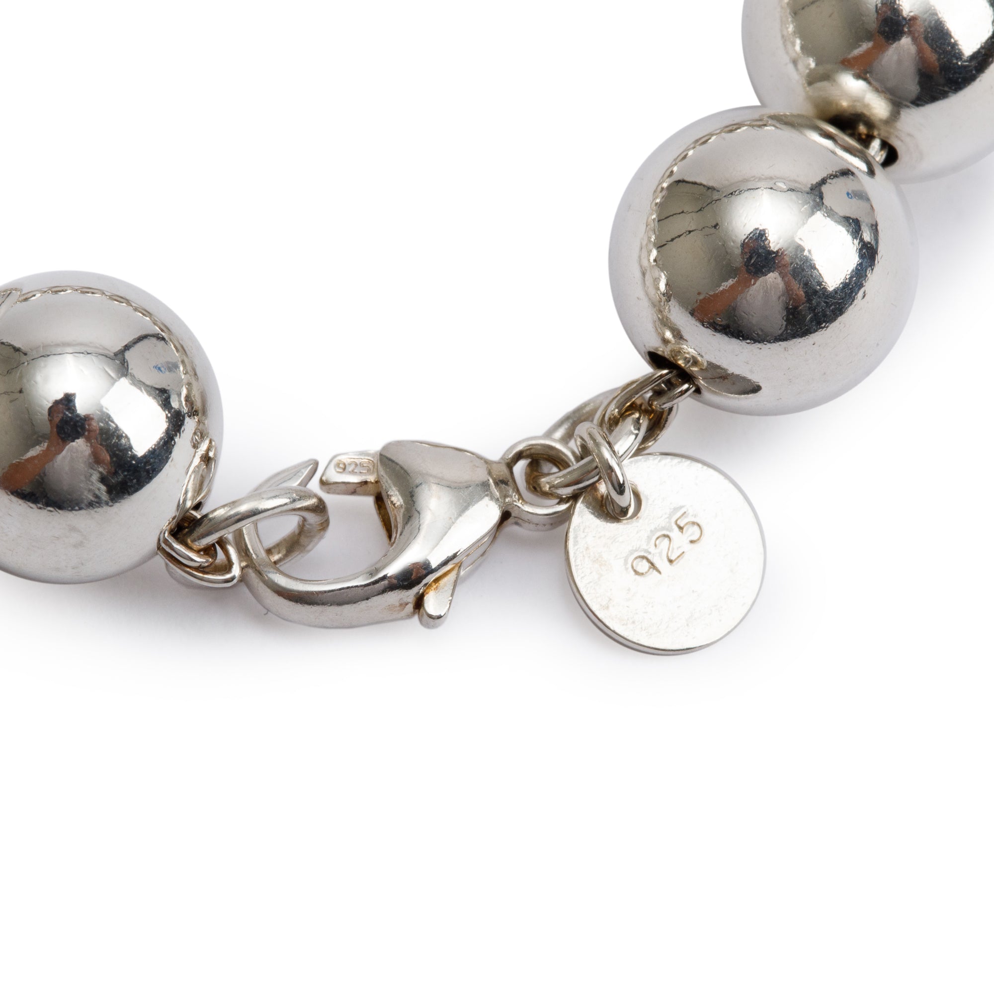 Tiffany & Co. Sterling Silver 10 MM HardWear Ball Bracelet