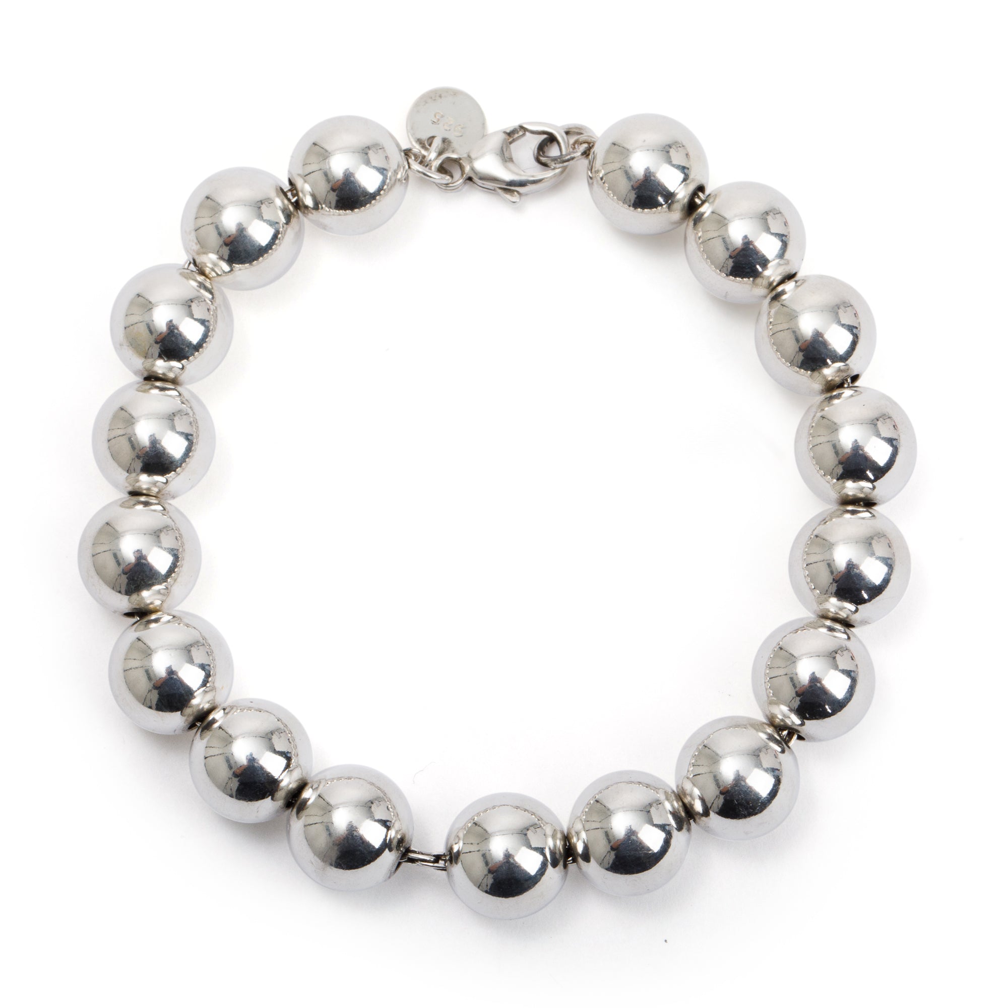 Tiffany & Co. Sterling Silver 10 MM HardWear Ball Bracelet