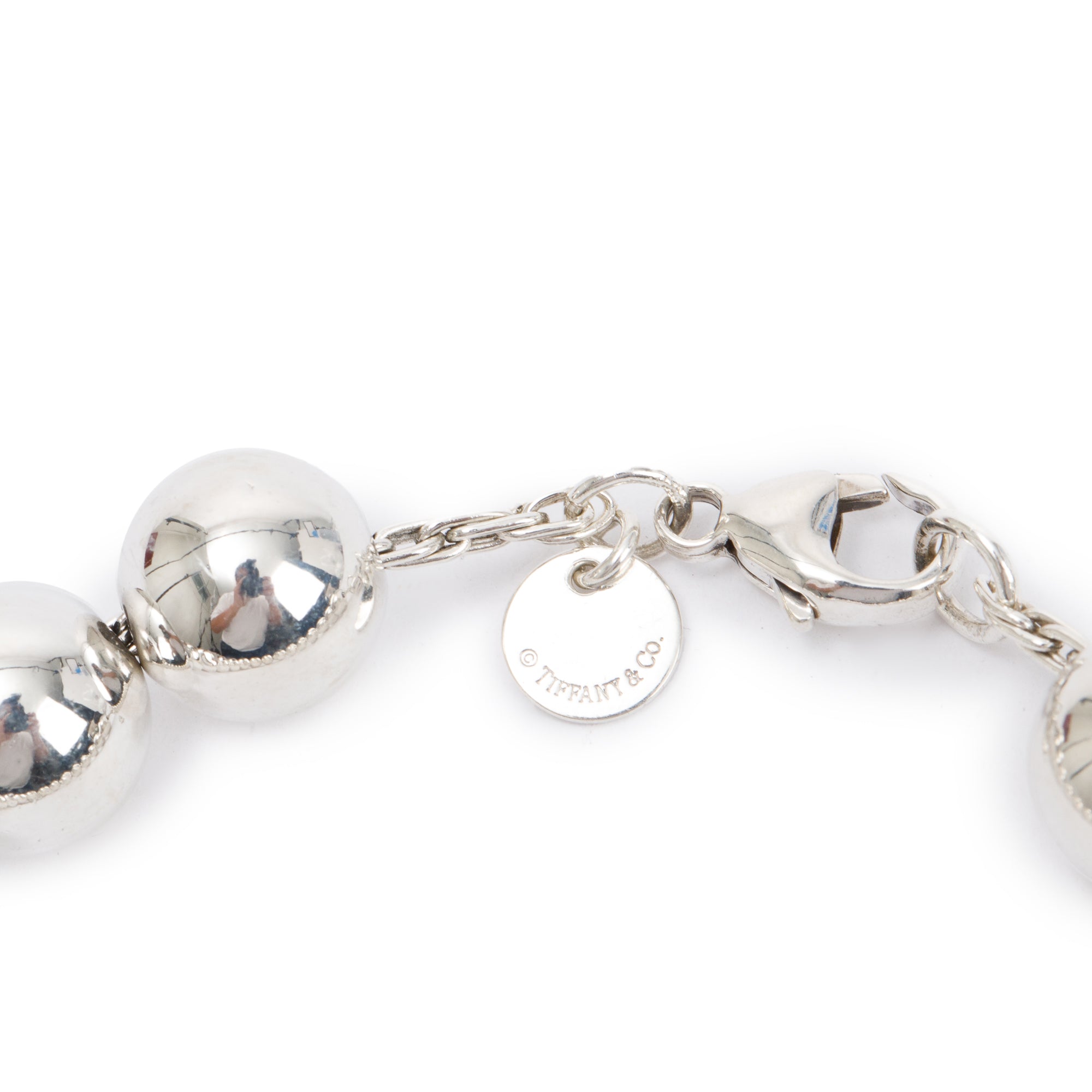 Tiffany & Co. Sterling Silver 10 MM HardWear Ball Bracelet
