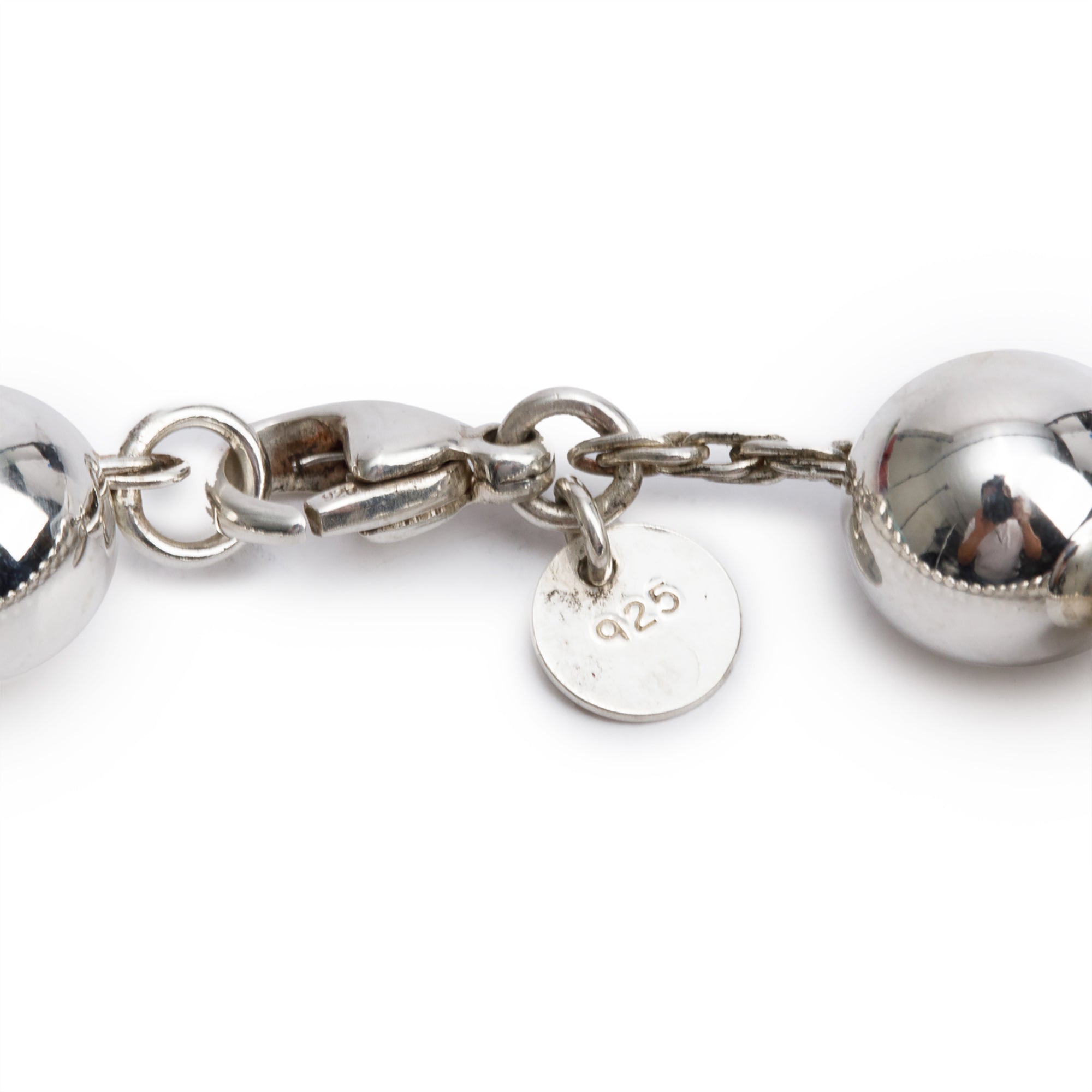 Tiffany & Co. Sterling Silver 10 MM HardWear Ball Bracelet