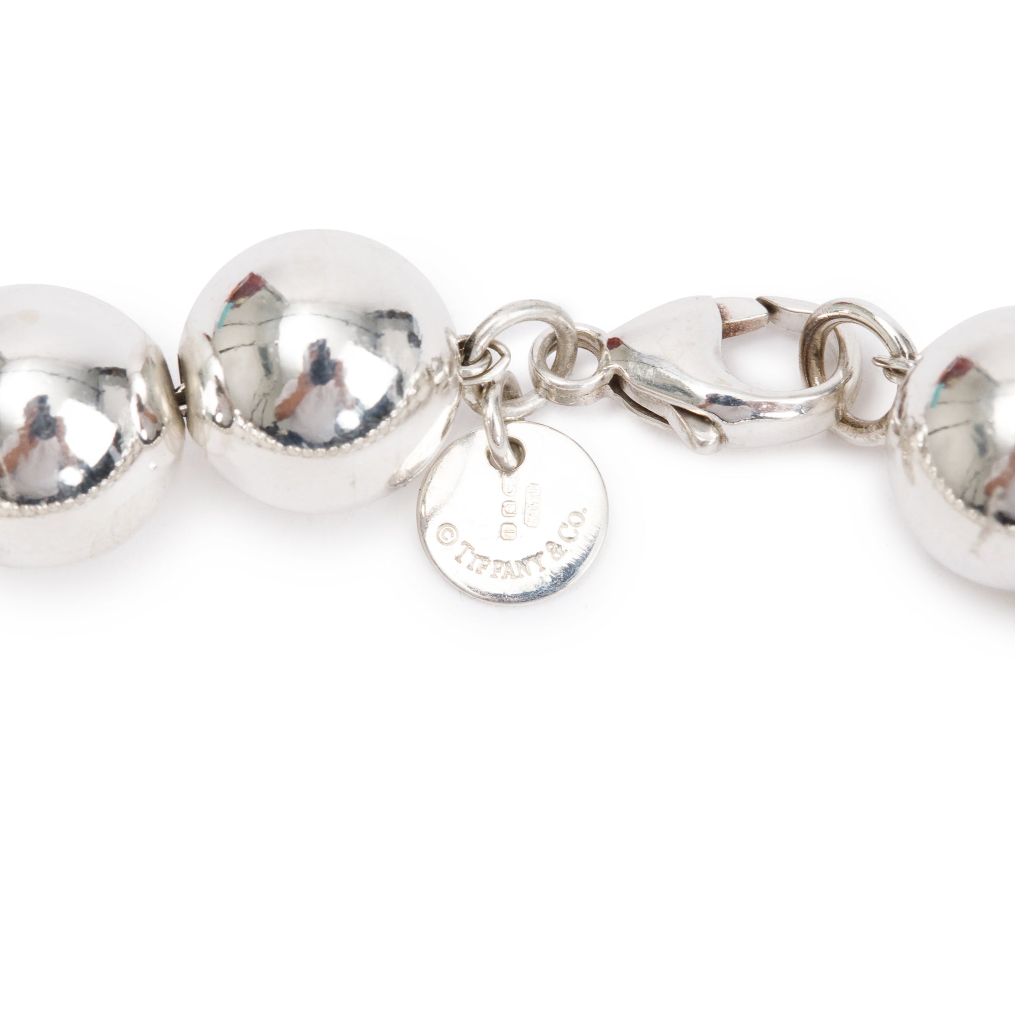 Tiffany & Co. Sterling Silver 10 MM HardWear Ball Bracelet