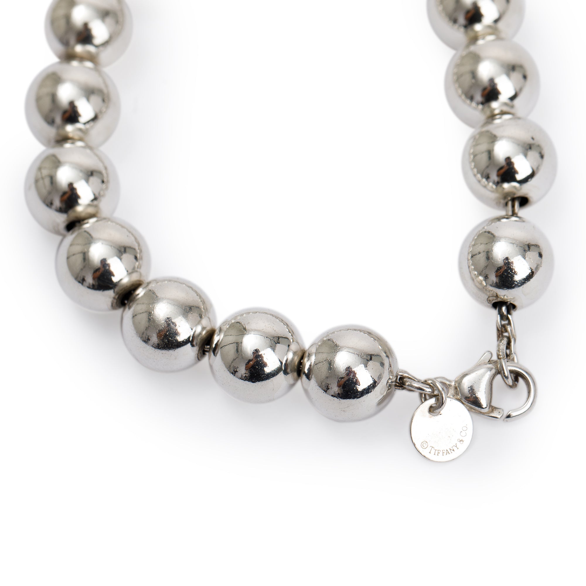 Tiffany & Co. Sterling Silver 10 MM HardWear Ball Bracelet
