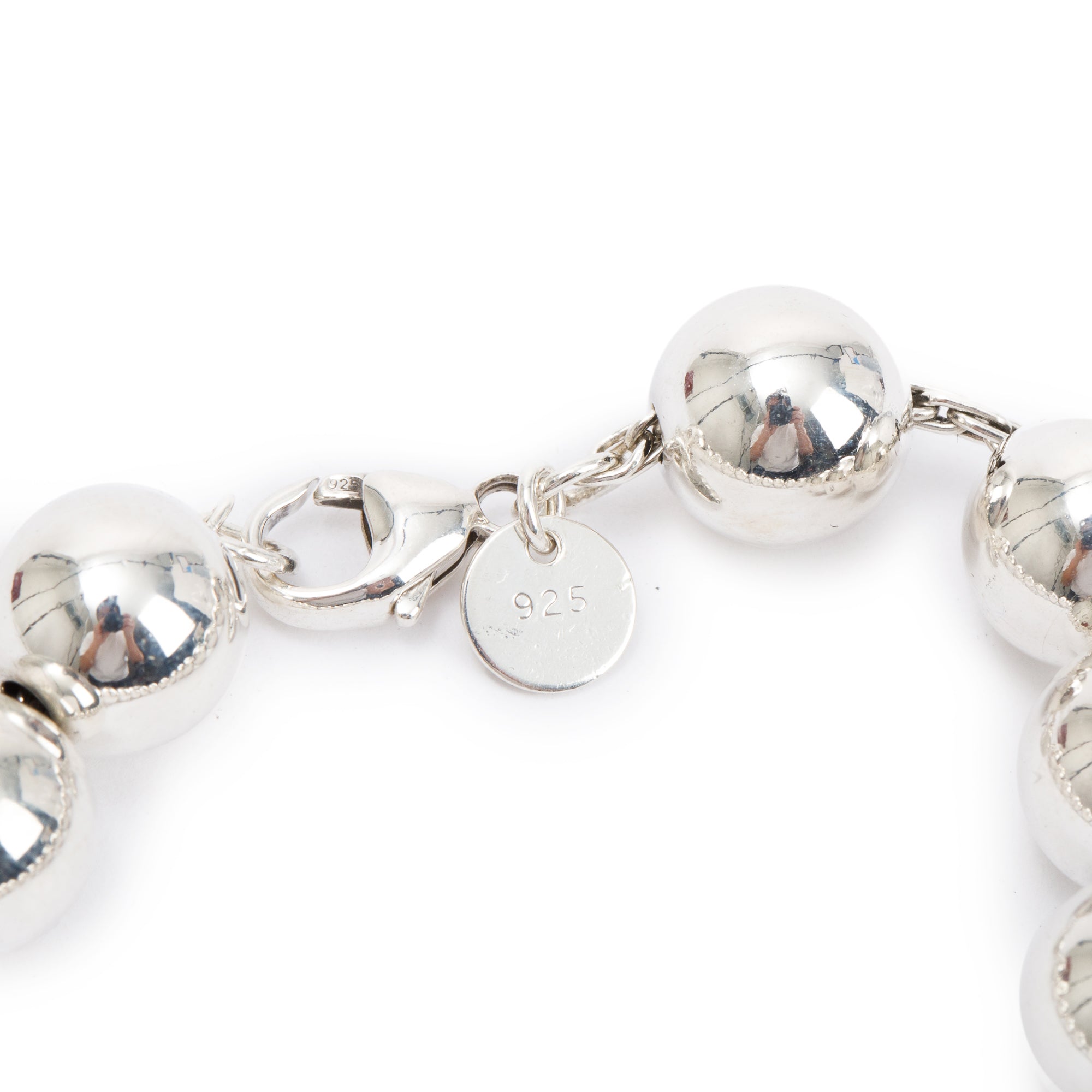 Tiffany & Co. Sterling Silver 10 MM HardWear Ball Bracelet