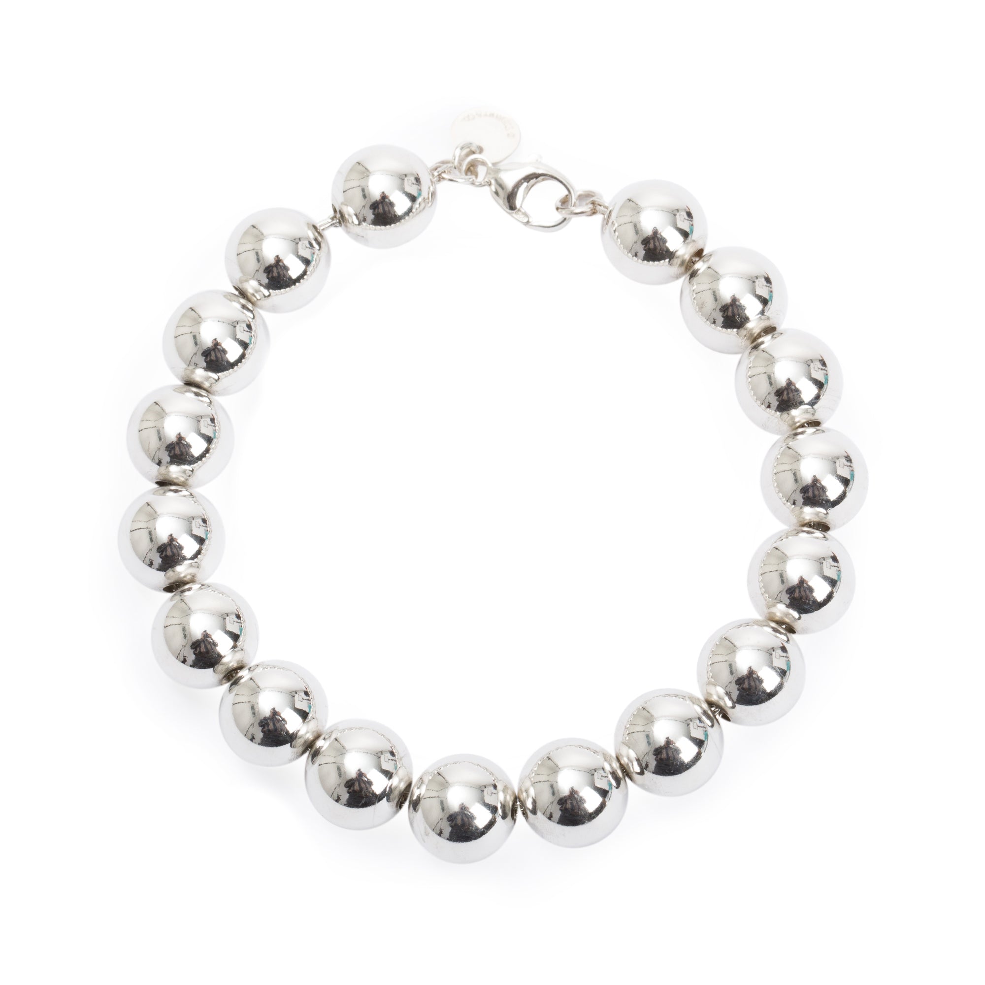 Tiffany & Co. Sterling Silver 10 MM HardWear Ball Bracelet