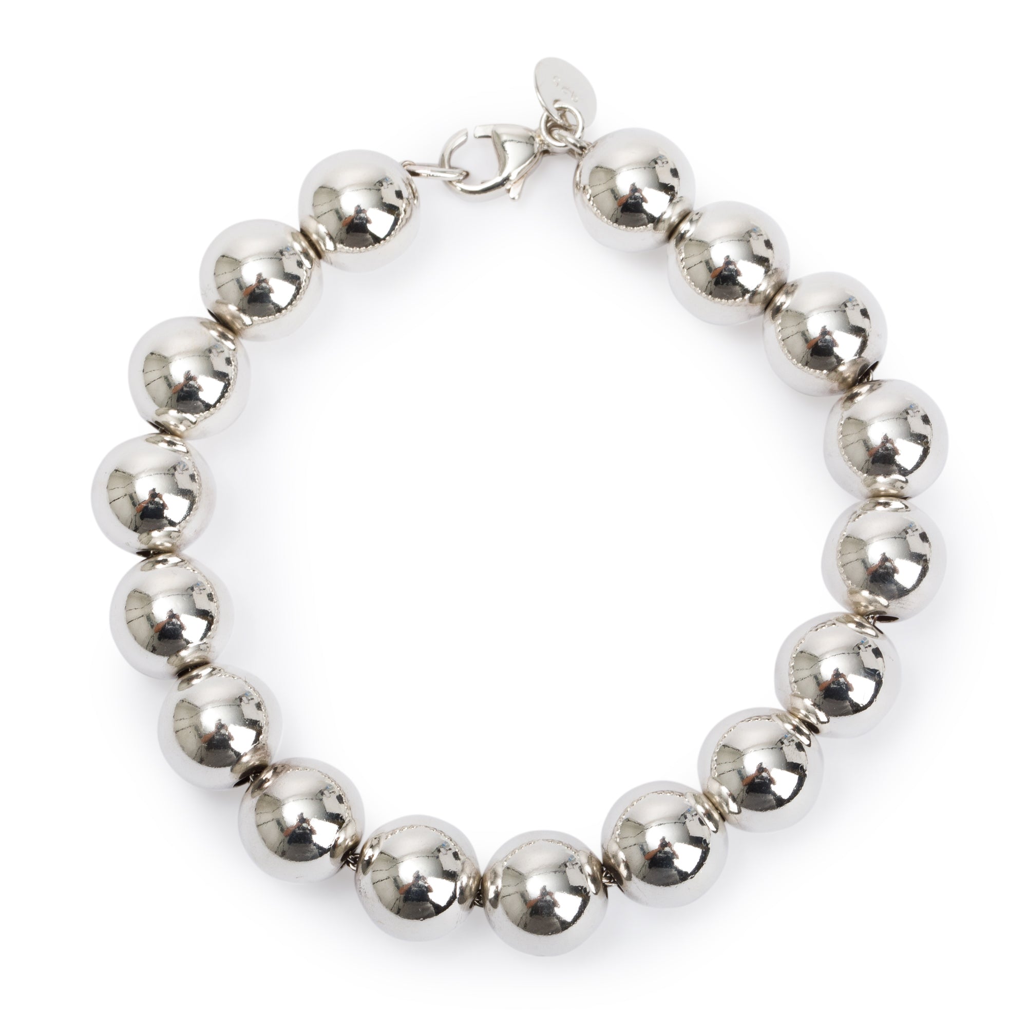 Tiffany & Co. Sterling Silver 10 MM HardWear Ball Bracelet