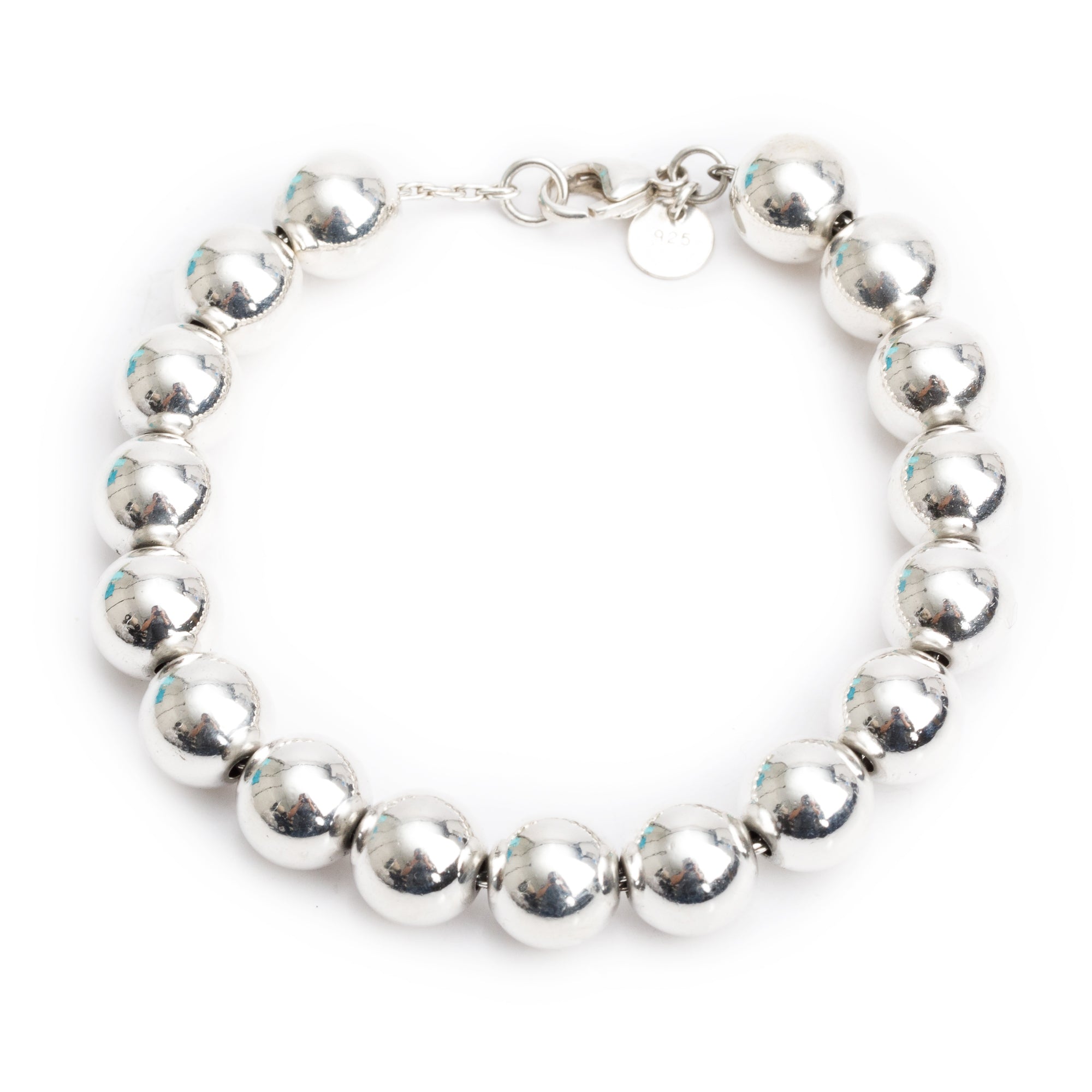Tiffany & Co. Sterling Silver 10 MM HardWear Ball Bracelet