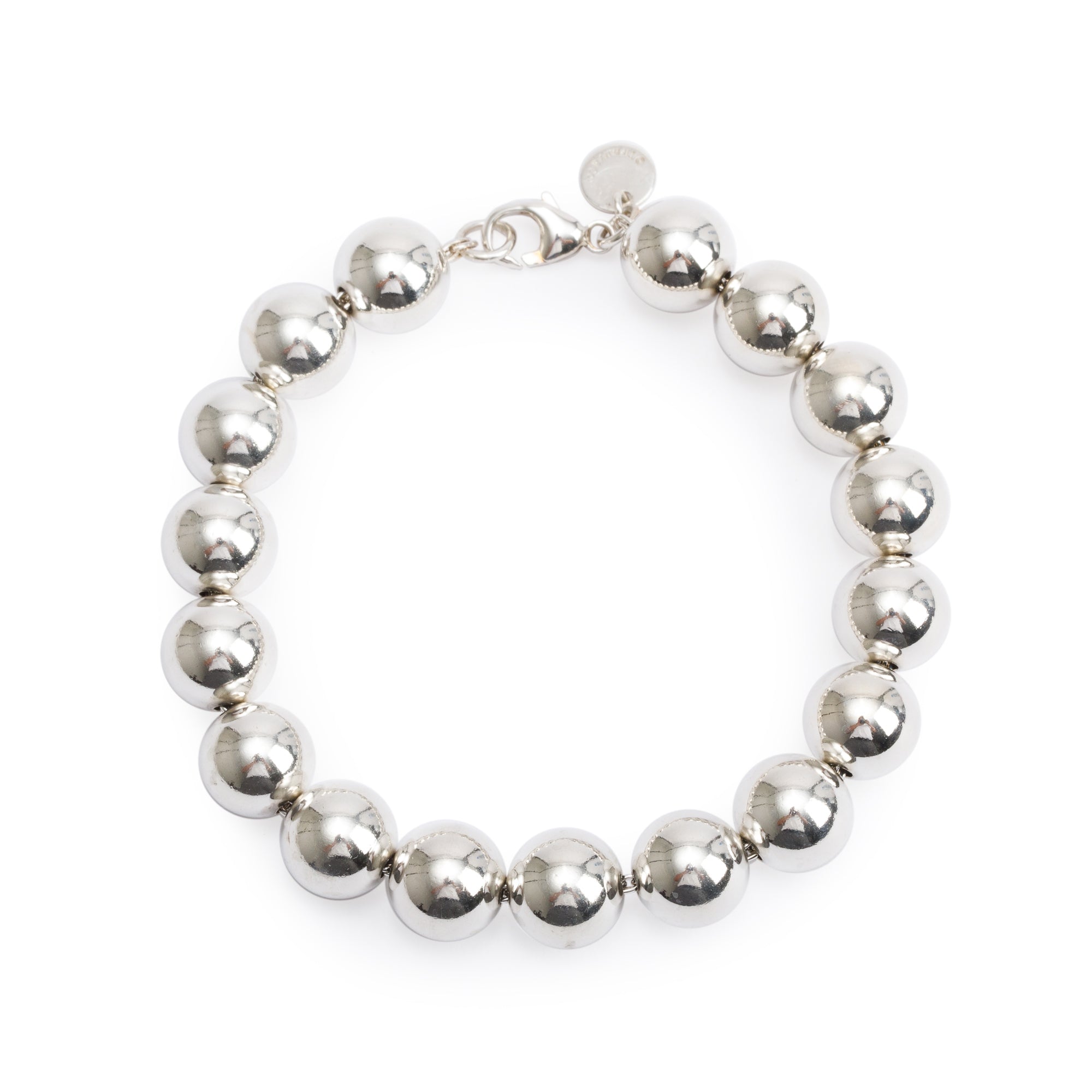 Tiffany & Co. Sterling Silver 10 MM HardWear Ball Bracelet