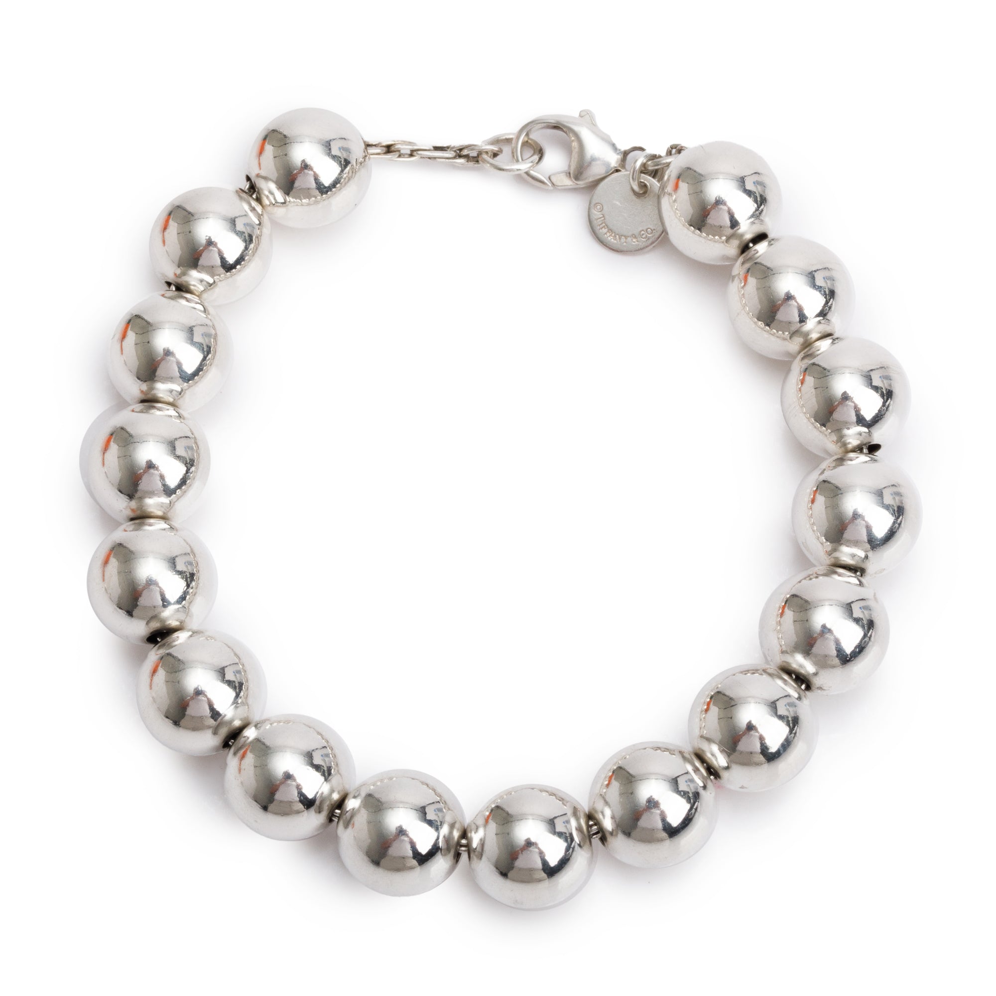 Tiffany & Co. Sterling Silver 10 MM HardWear Ball Bracelet