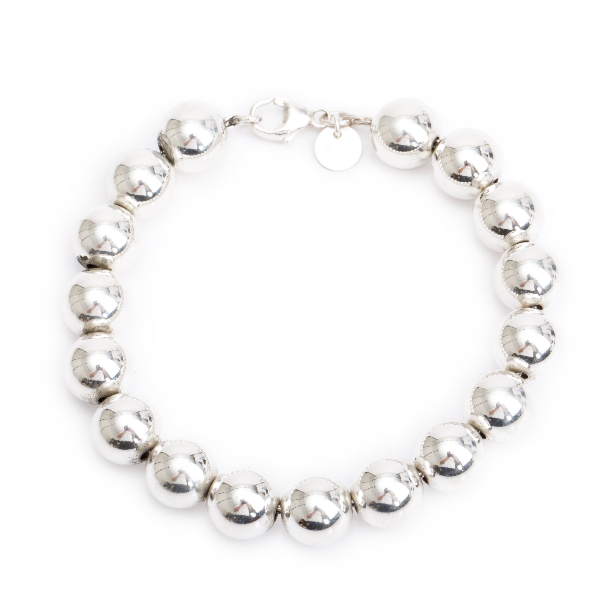Tiffany & Co. Sterling Silver 10 MM HardWear Ball Bracelet