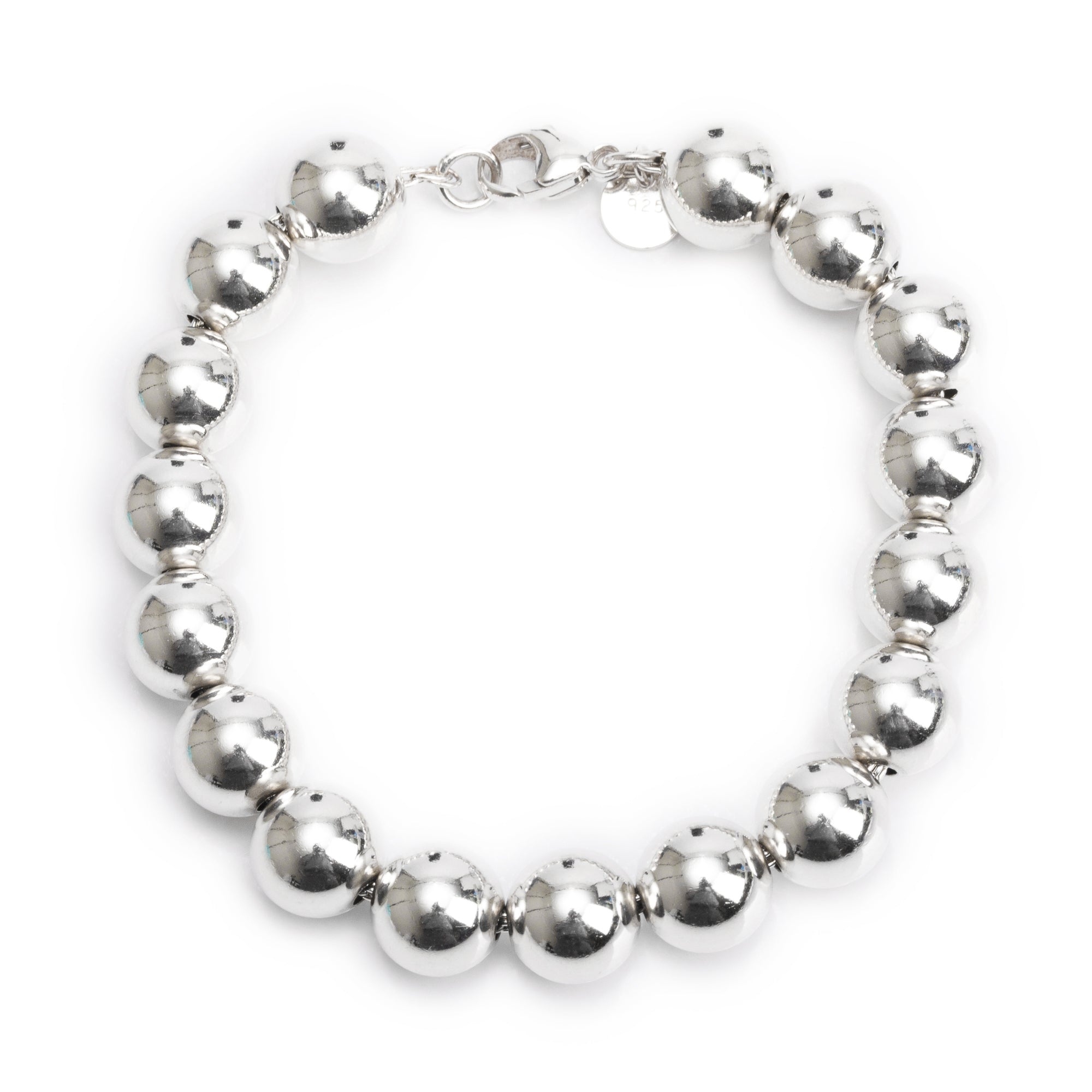 Tiffany & Co. Sterling Silver 10 MM HardWear Ball Bracelet