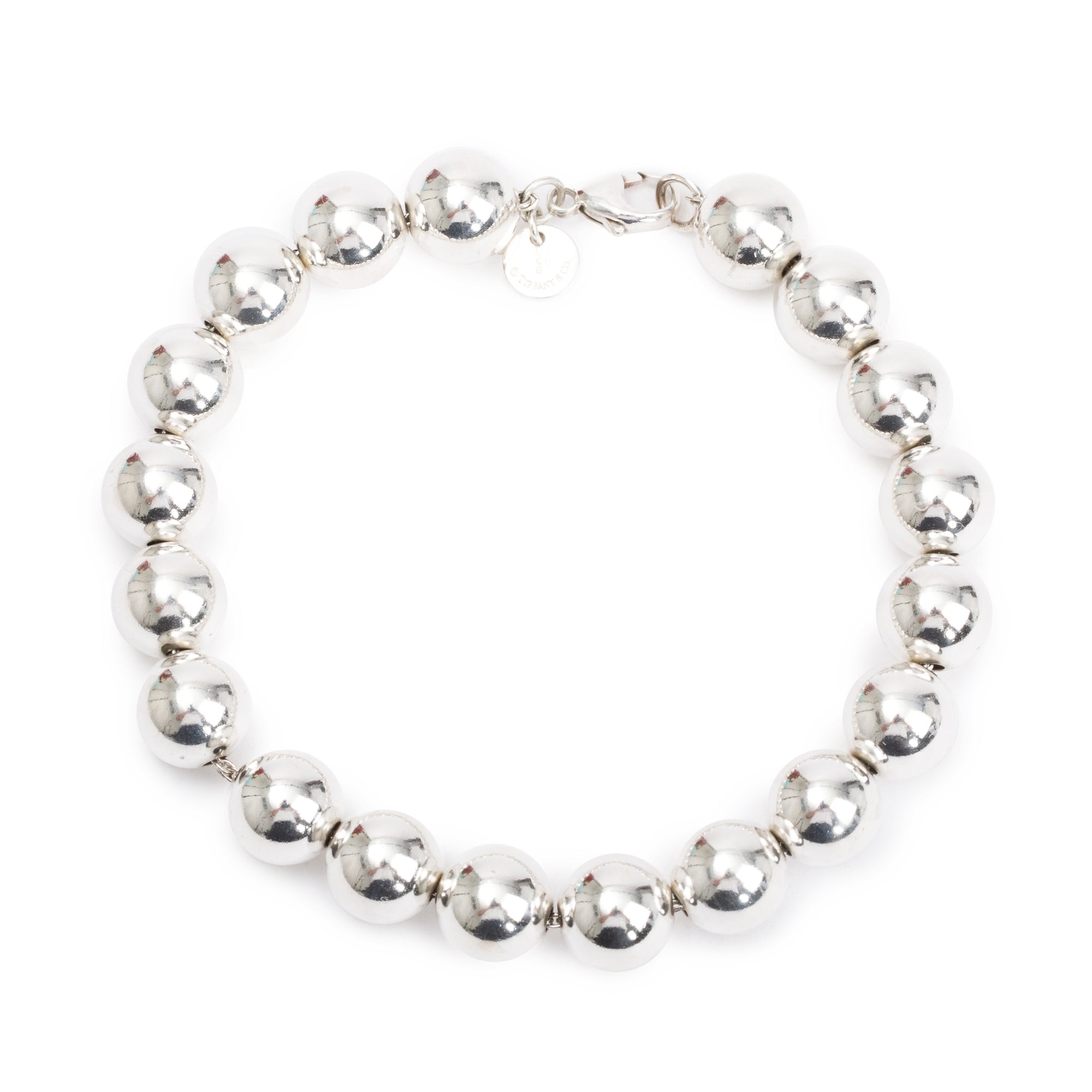 Tiffany & Co. Sterling Silver 10 MM HardWear Ball Bracelet