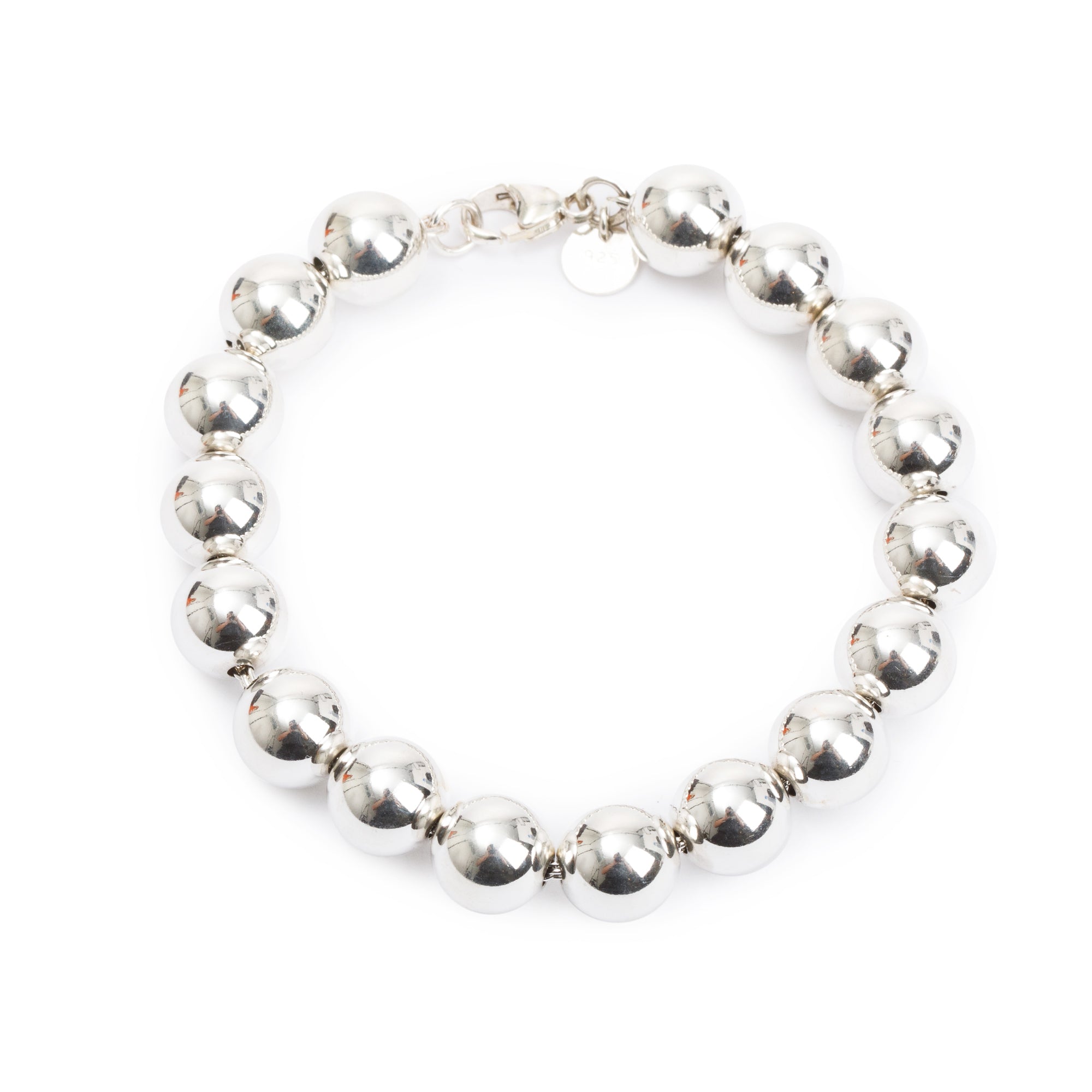 Tiffany & Co. Sterling Silver 10 MM HardWear Ball Bracelet