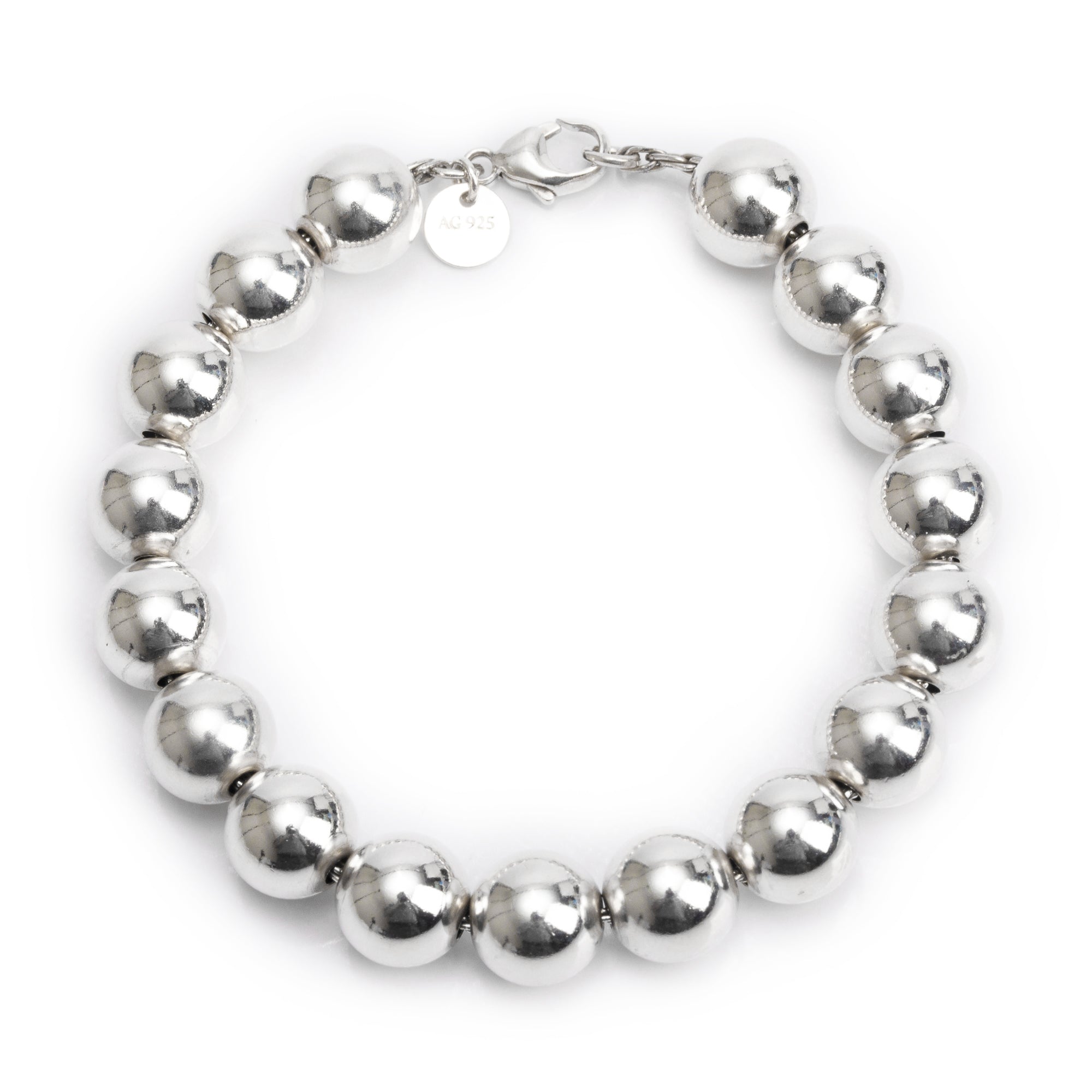 Tiffany & Co. Sterling Silver 10 MM HardWear Ball Bracelet