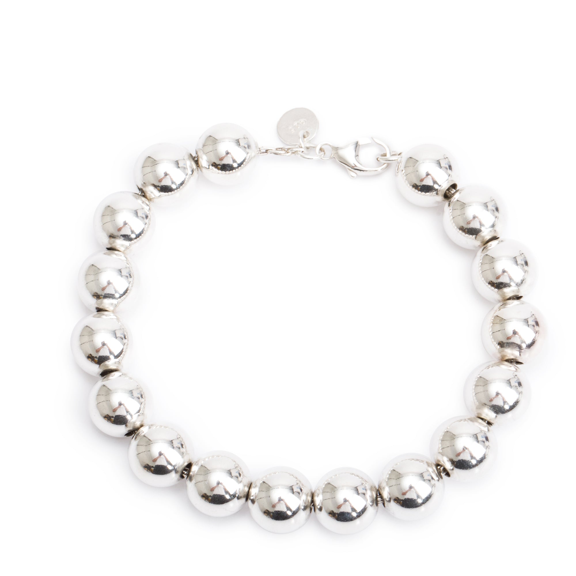 Tiffany & Co. Sterling Silver 10 MM HardWear Ball Bracelet