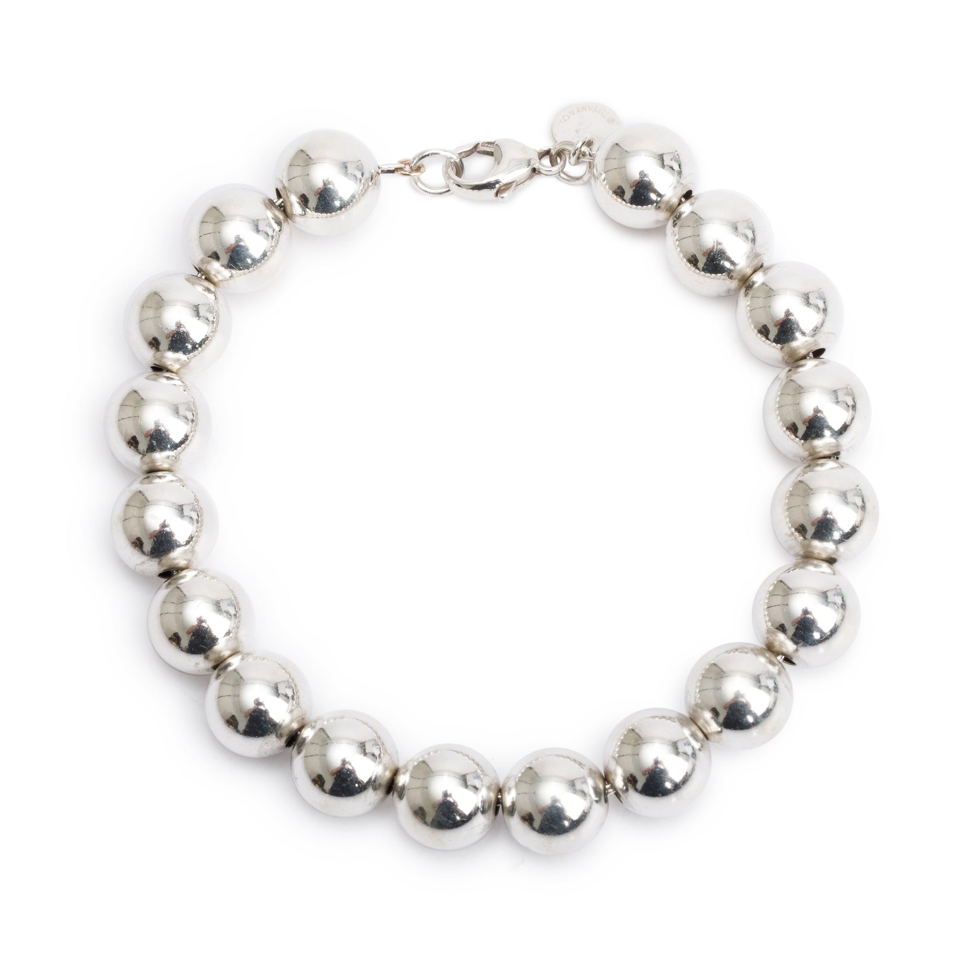 Tiffany & Co. Sterling Silver 10 MM HardWear Ball Bracelet