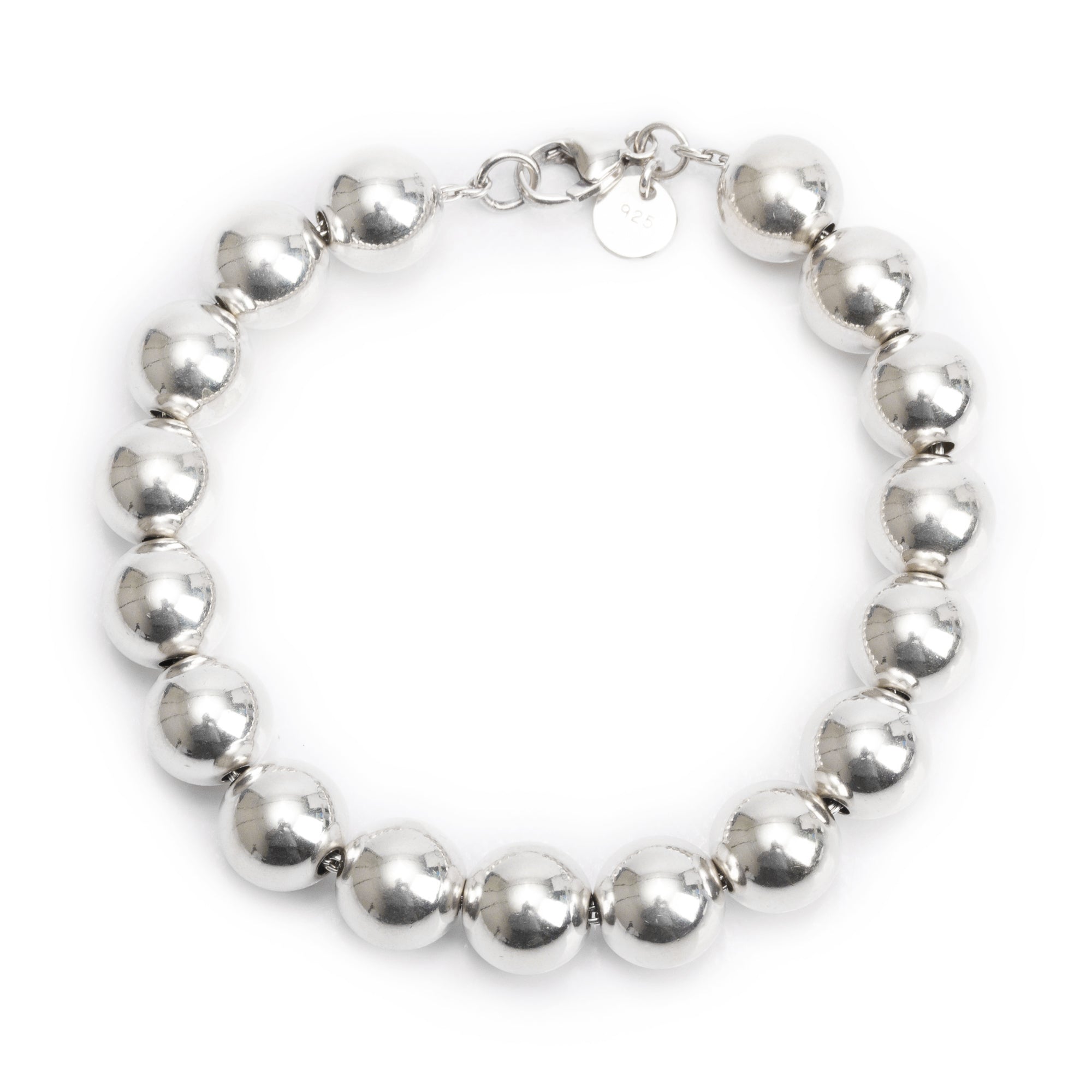 Tiffany & Co. Sterling Silver 10 MM HardWear Ball Bracelet