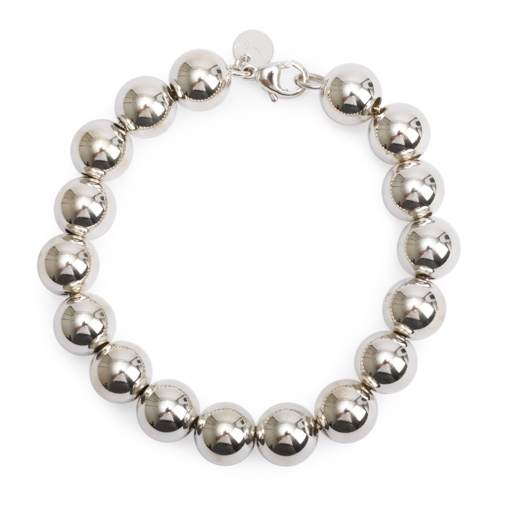 Tiffany & Co. Sterling Silver 10 MM HardWear Ball Bracelet