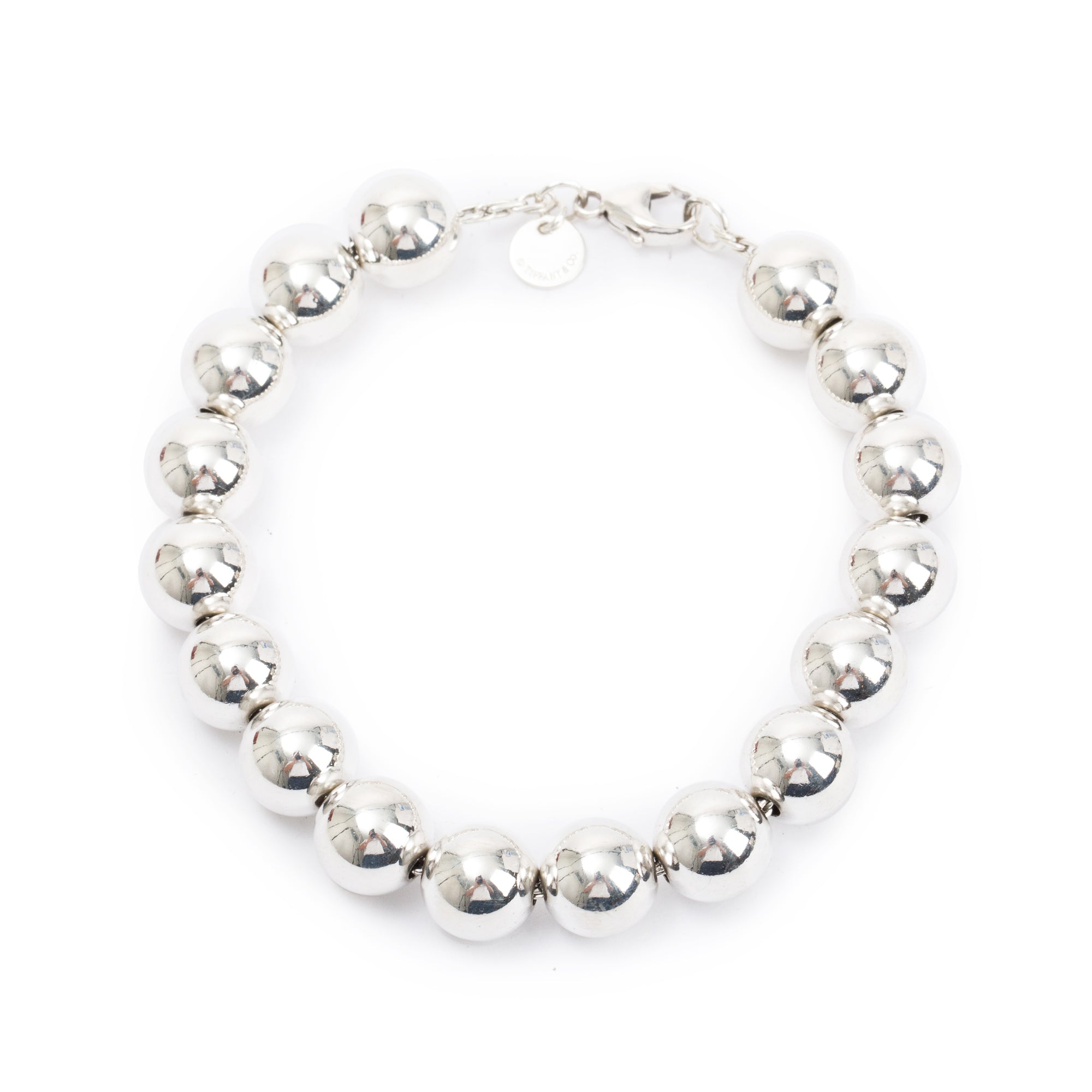 Tiffany & Co. Sterling Silver 10 MM HardWear Ball Bracelet
