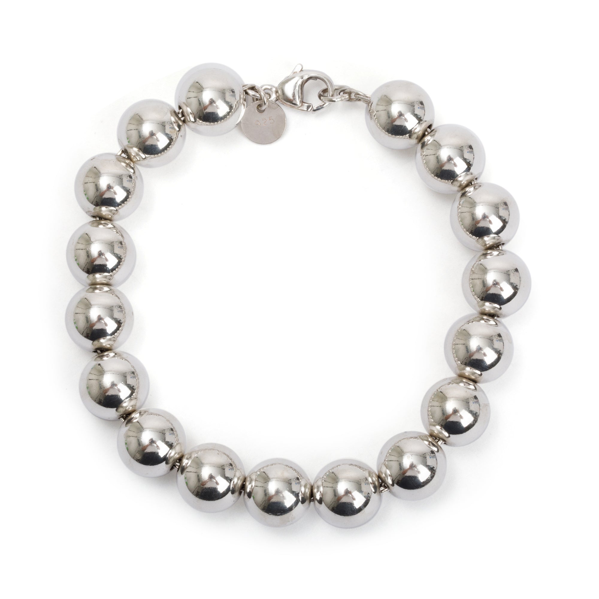 Tiffany & Co. Sterling Silver 10 MM HardWear Ball Bracelet