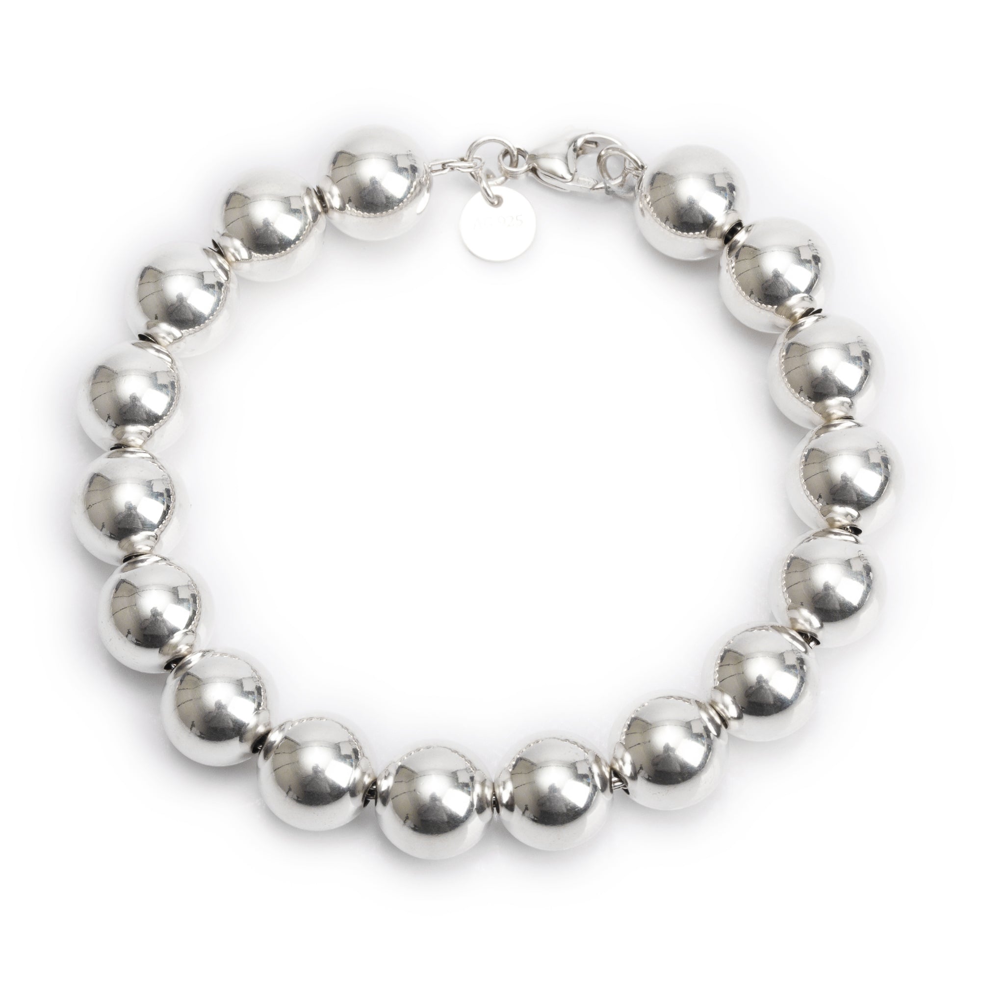 Tiffany & Co. Sterling Silver 10 MM HardWear Ball Bracelet