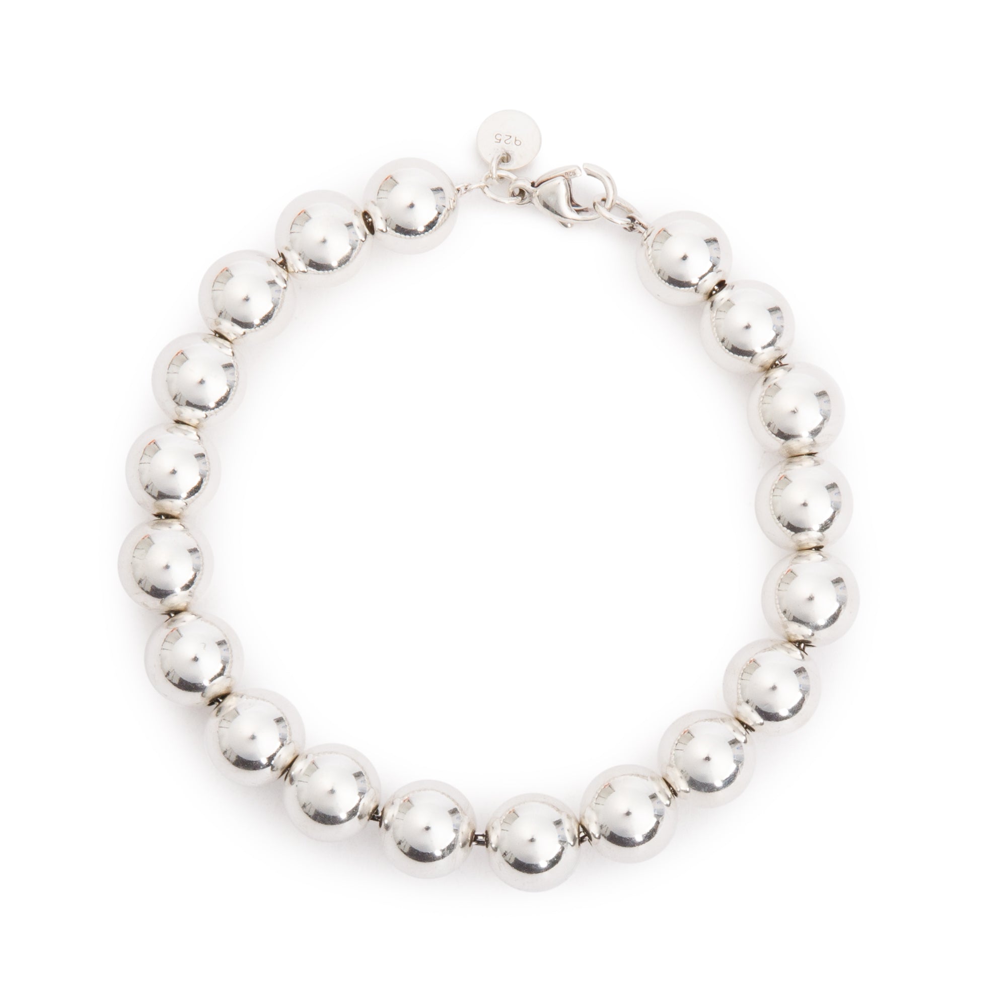 Tiffany & Co. Sterling Silver 10 MM HardWear Ball Bracelet