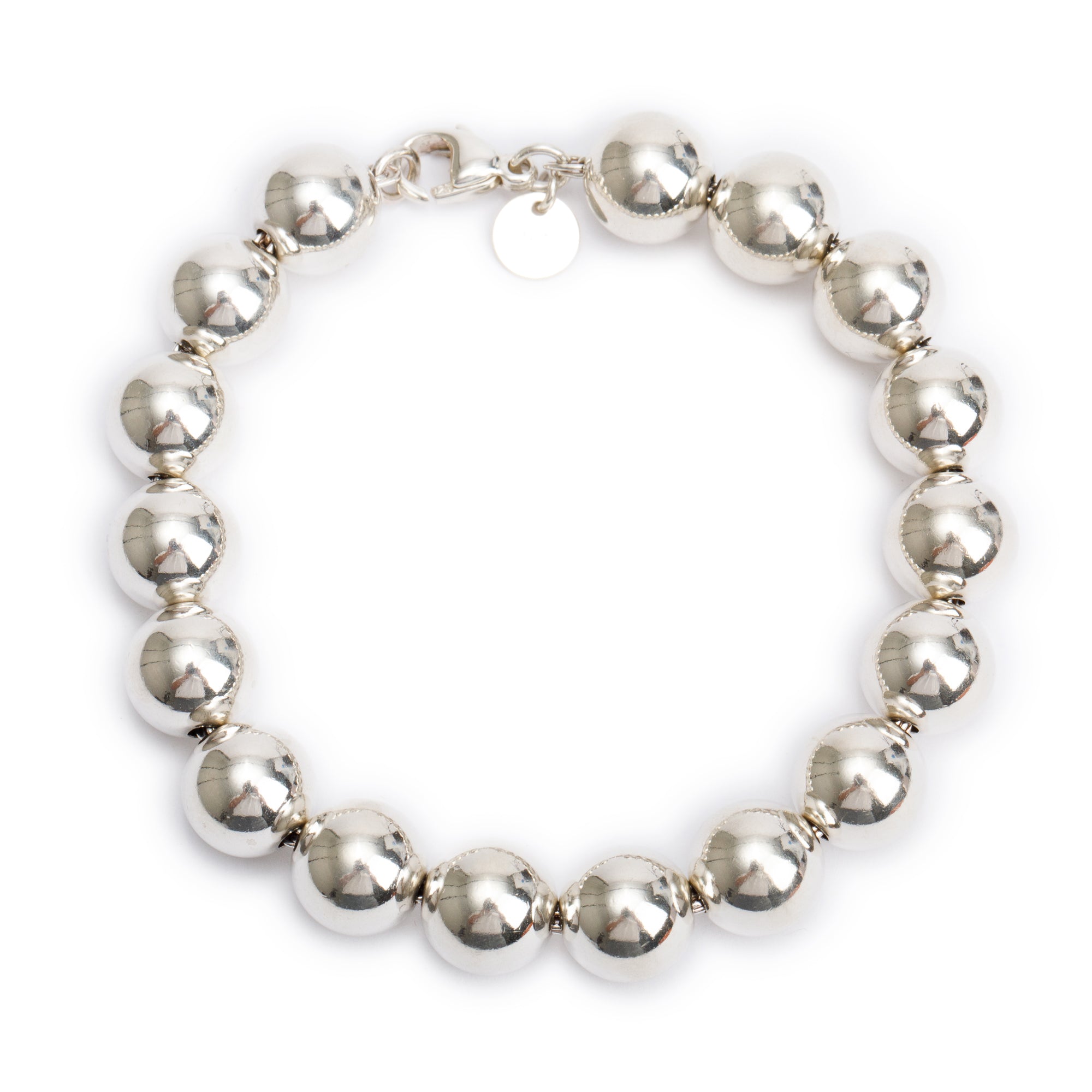 Tiffany & Co. Sterling Silver 10 MM HardWear Ball Bracelet