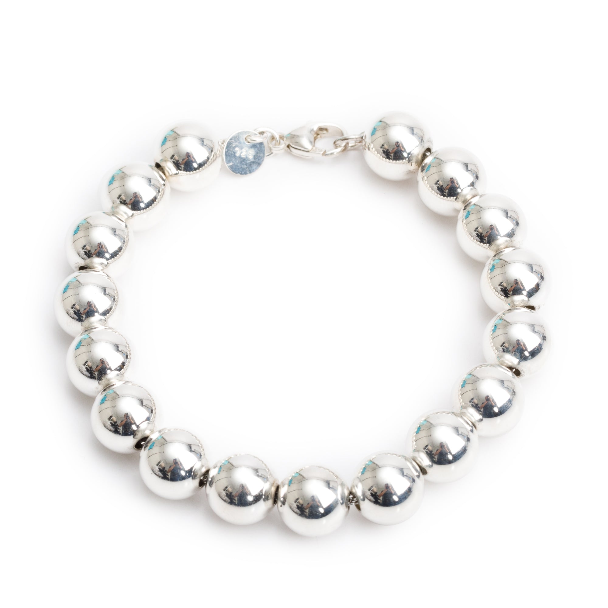 Tiffany & Co. Sterling Silver 10 MM HardWear Ball Bracelet