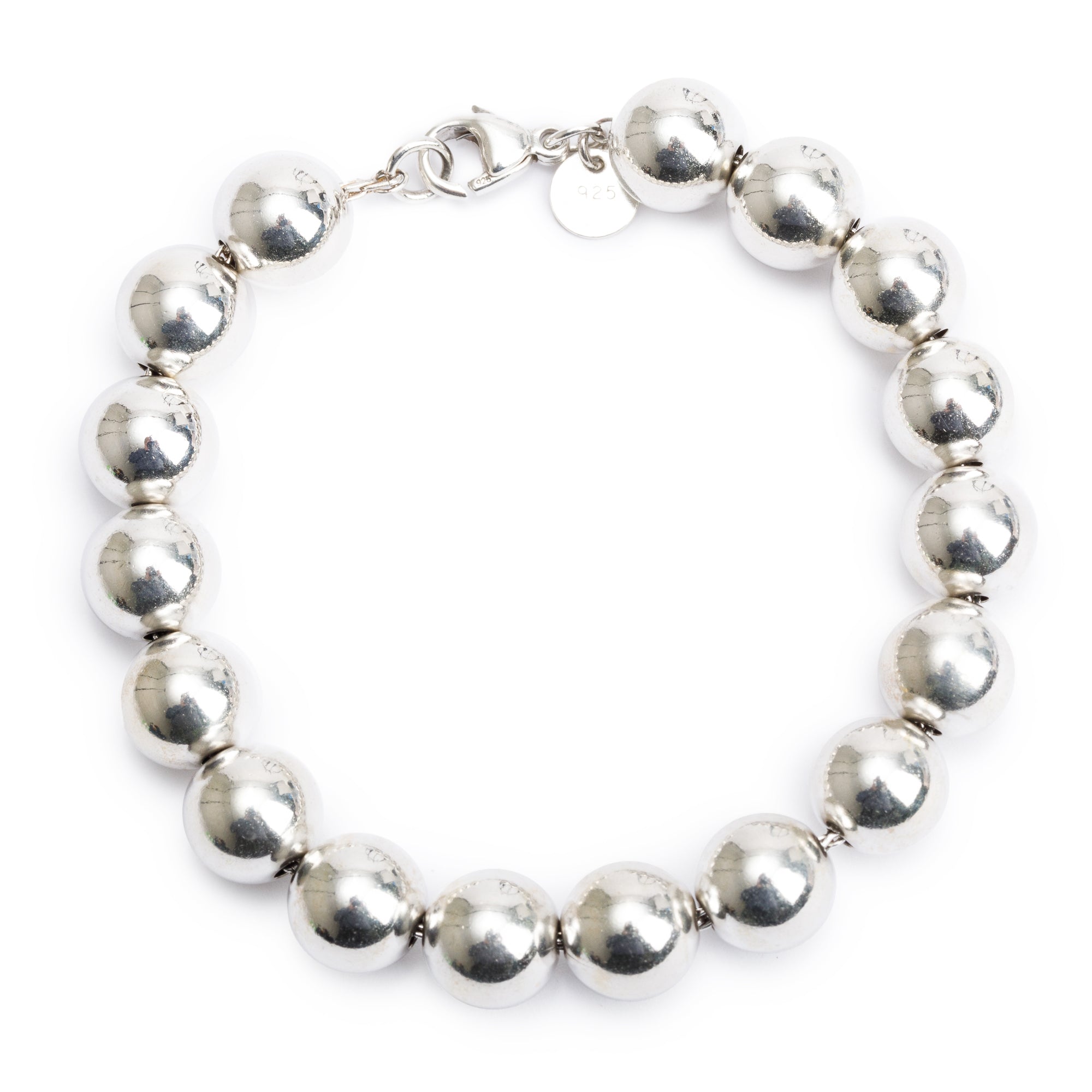Tiffany & Co. Sterling Silver 10 MM HardWear Ball Bracelet