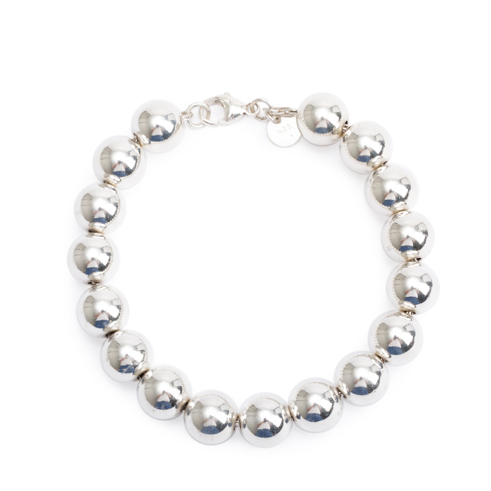 Tiffany & Co. Sterling Silver 10 MM HardWear Ball Bracelet