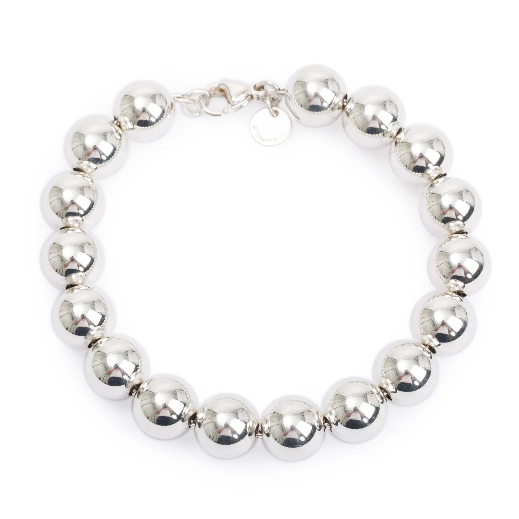 Tiffany & Co. Sterling Silver 10 MM HardWear Ball Bracelet